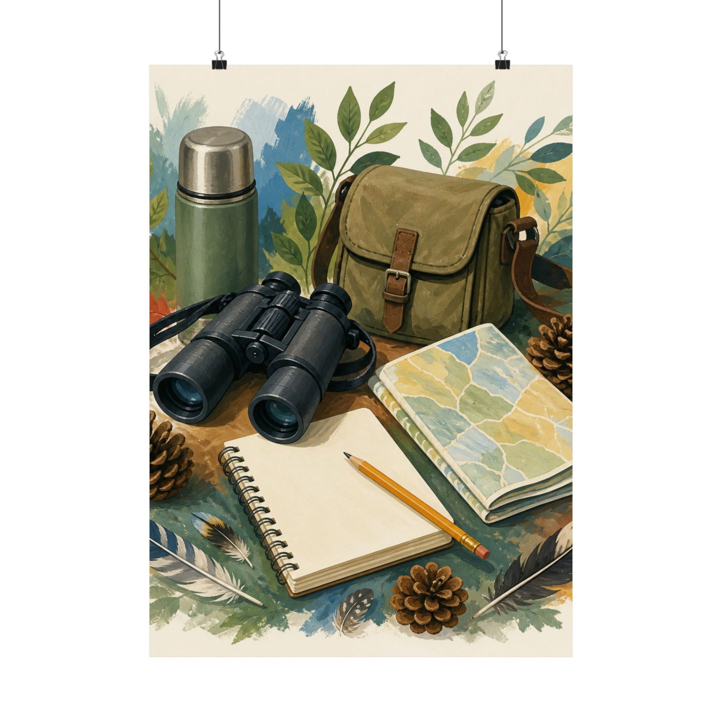 Peaceful Birdwatching Hobby Art Poster