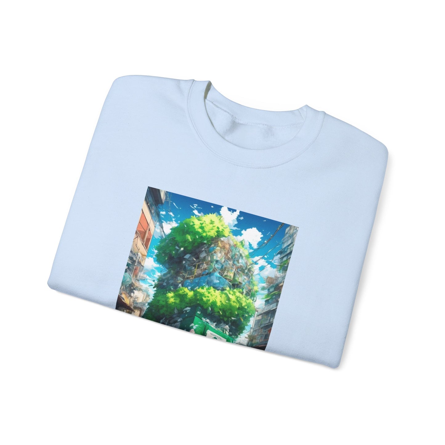 Urban Recycling Anime Friends Green City Sweatshirt