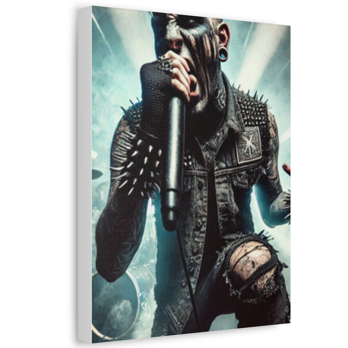 Punk Rock Vocalist Stage Energy Music Room Canvas Art