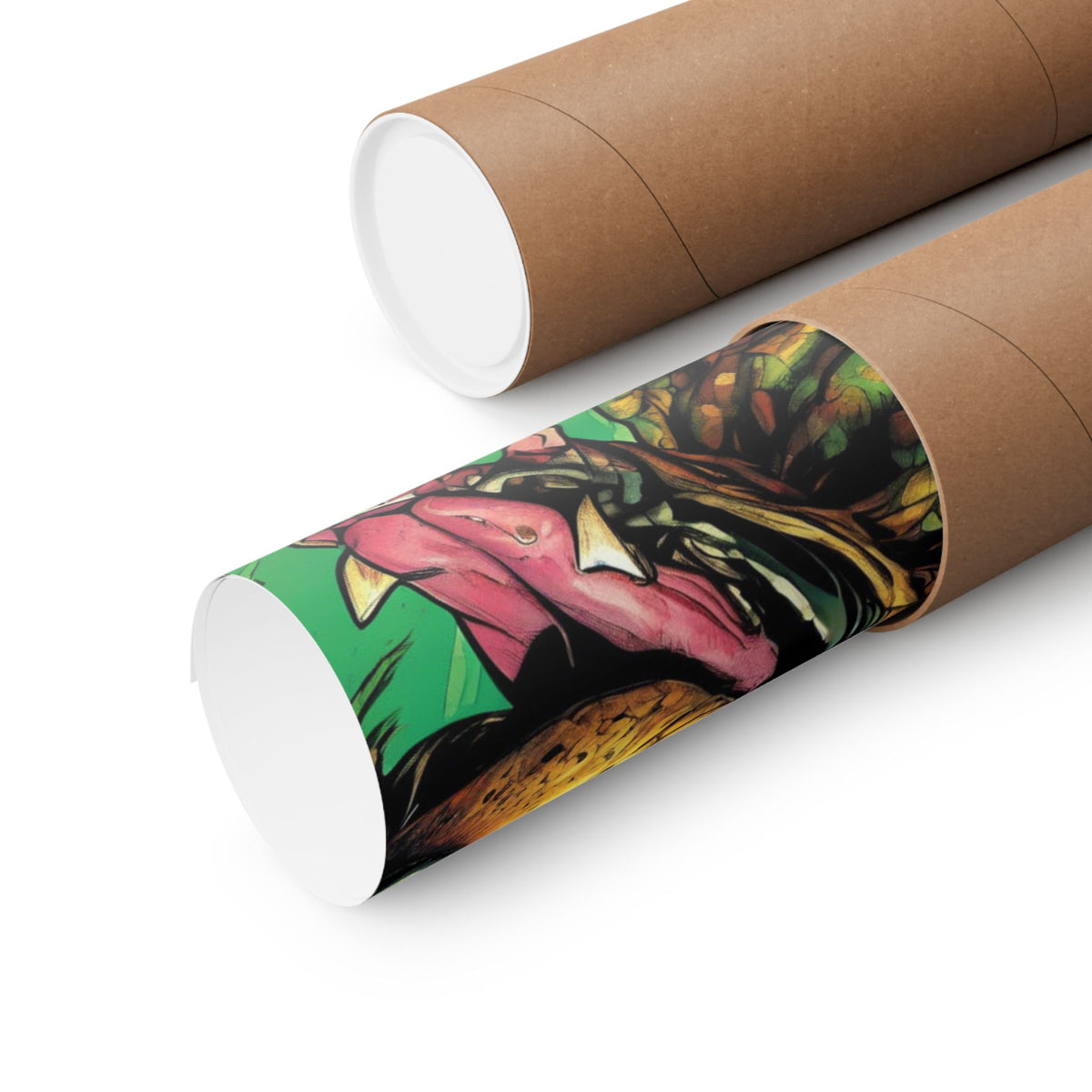 Serpent Guardian Dog Bold Fantasy Creature Art Poster