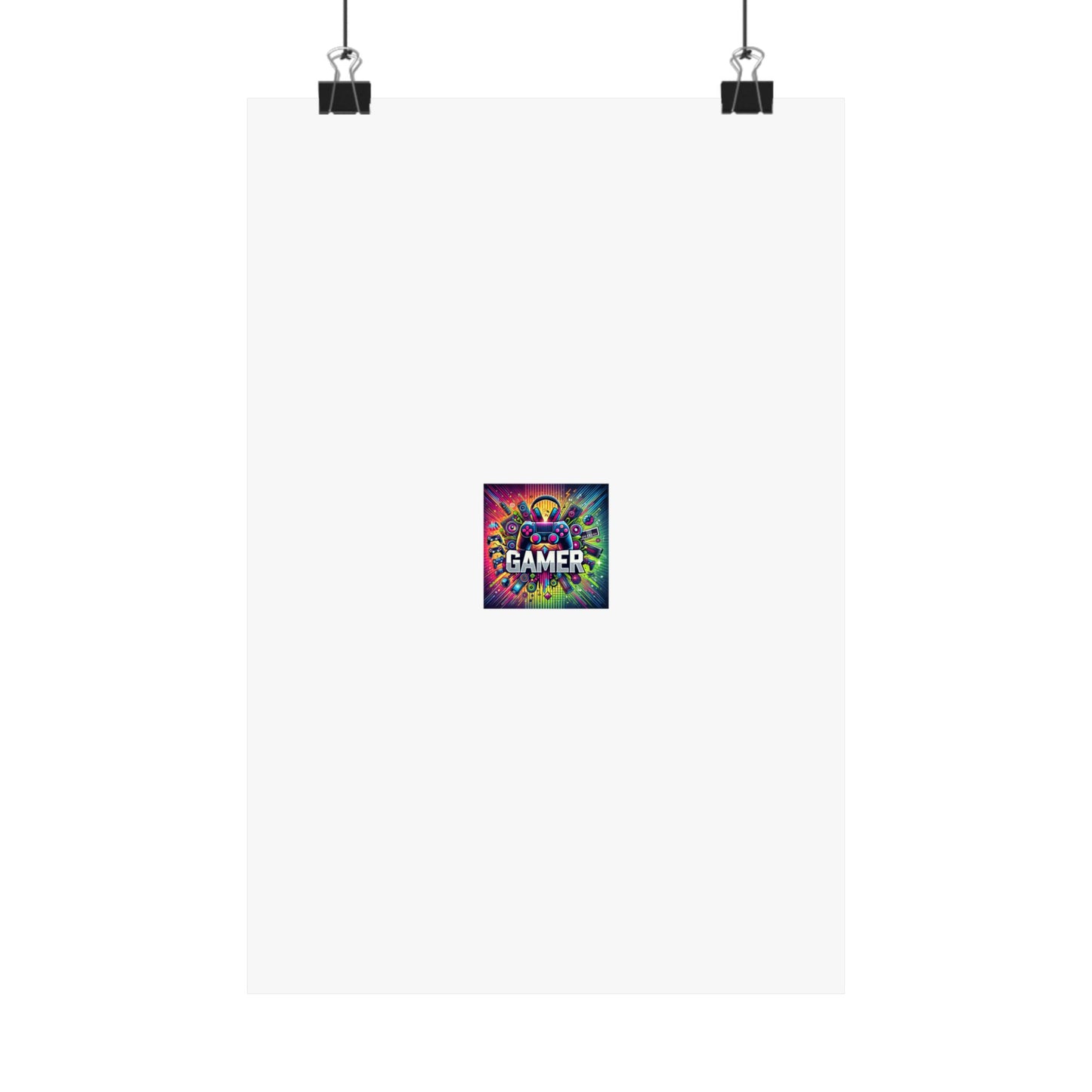 Neon Gamer Energy Retro Arcade Gaming Wall Art Poster