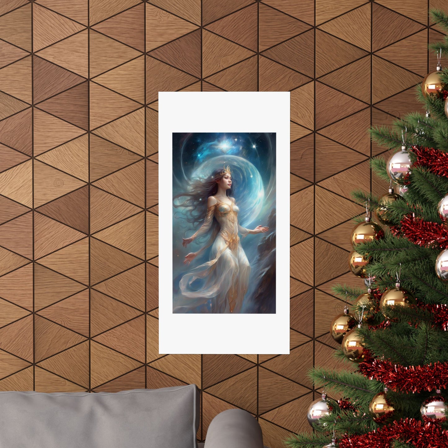 Lunar Celestial Queen Fantasy Portrait Poster