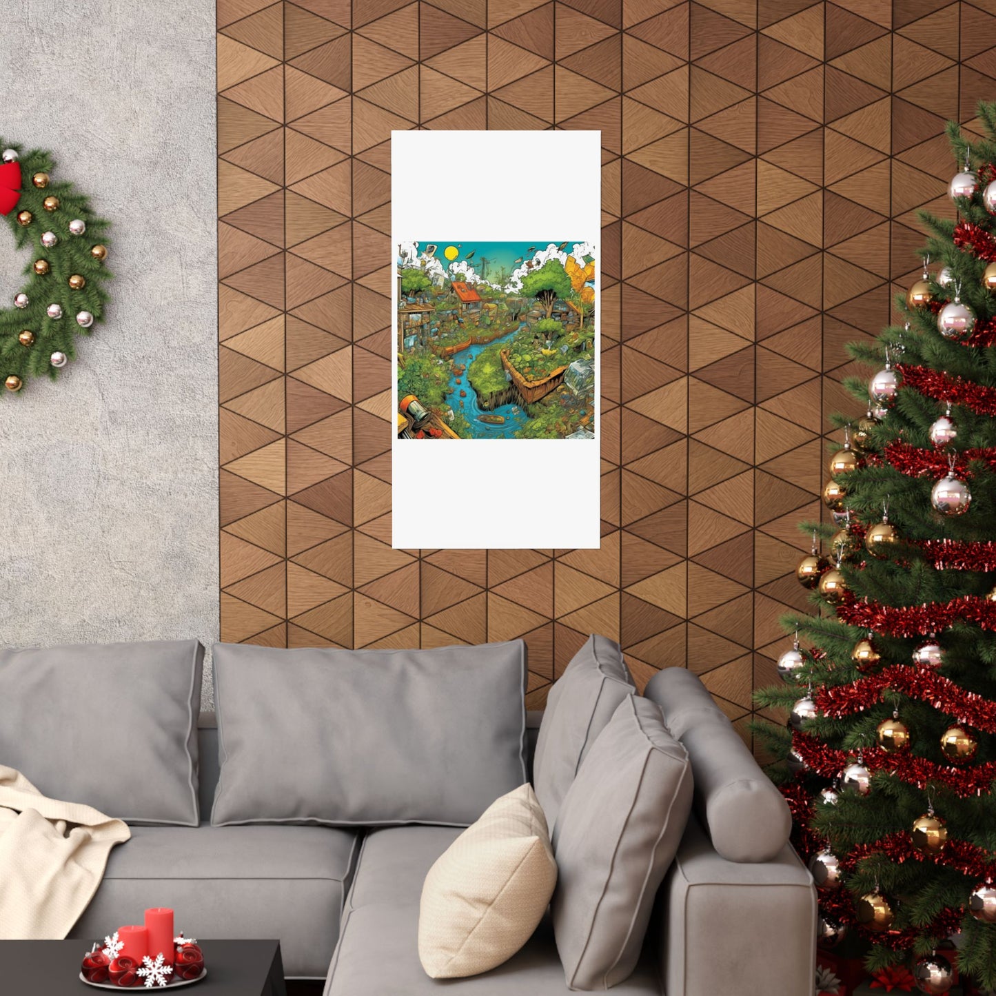 Whimsical Garden Stream Nature Gift Art Poster