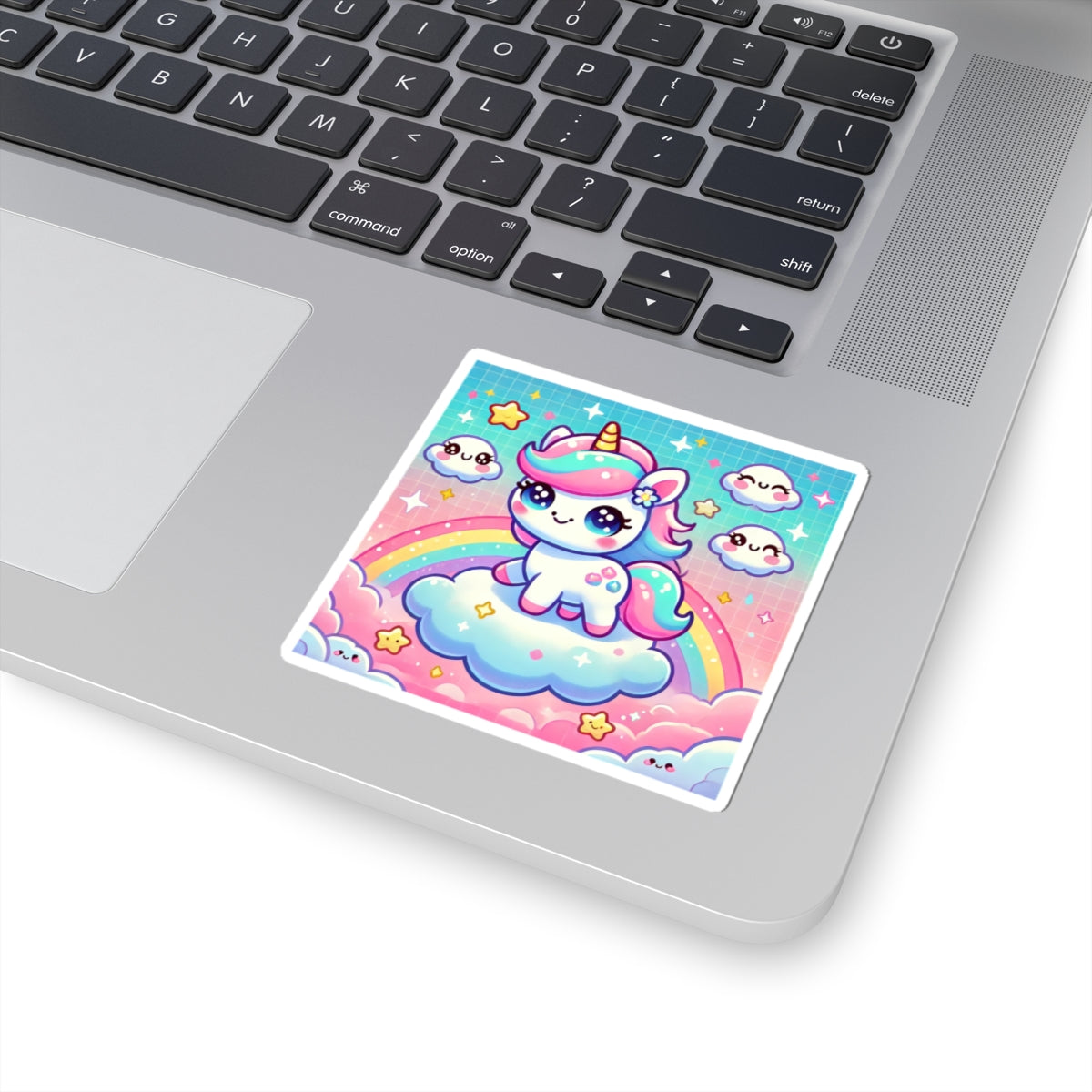 Pastel Rainbow Unicorn Cloud Kawaii Sticker