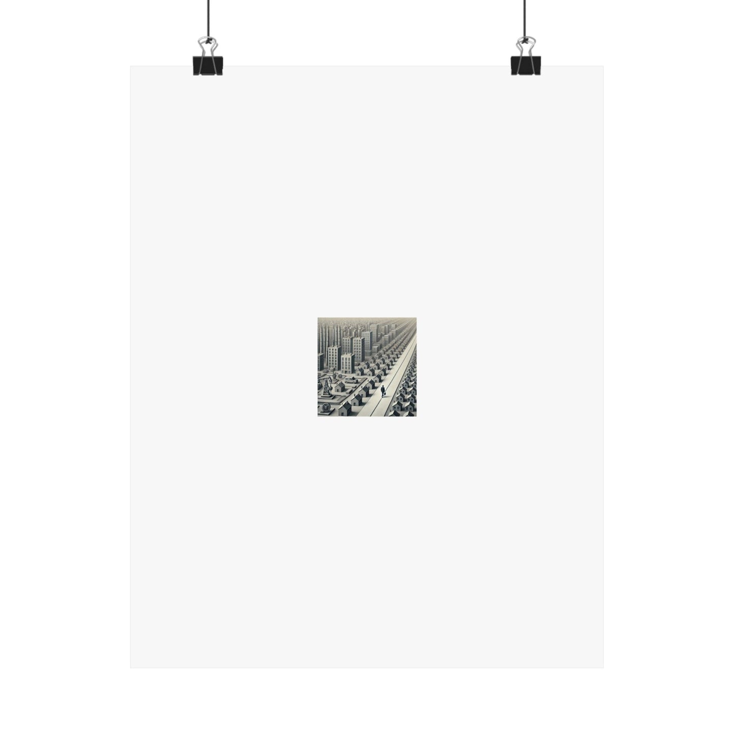 Monochrome Urban Factory Cityscape Poster Industrial Wall Art Gift