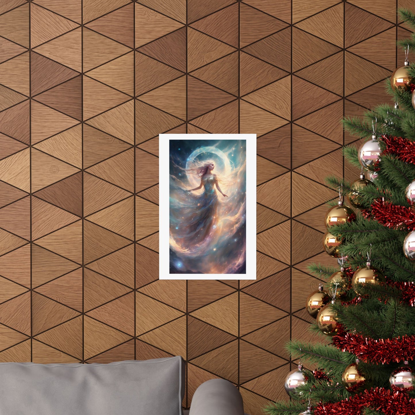 Moonlit Celestial Dancer Fantasy Portrait Poster