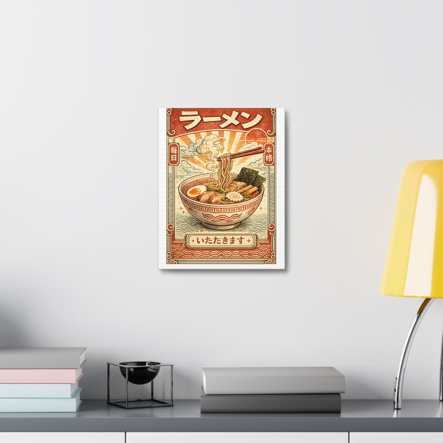 Vintage Ramen Bowl Japanese Food Canvas Art