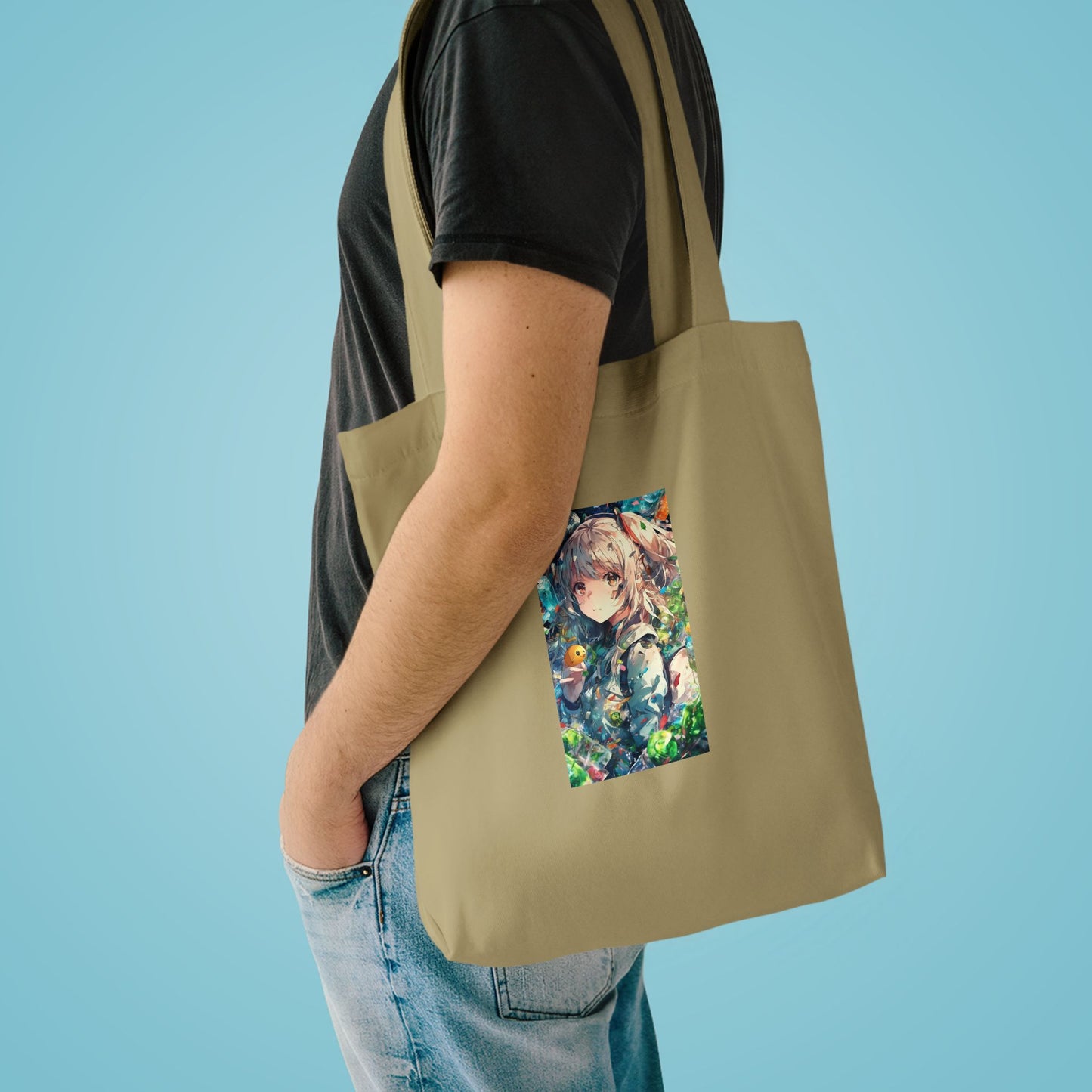 Crystal Bottle Anime Portrait Eco Style Tote Bag