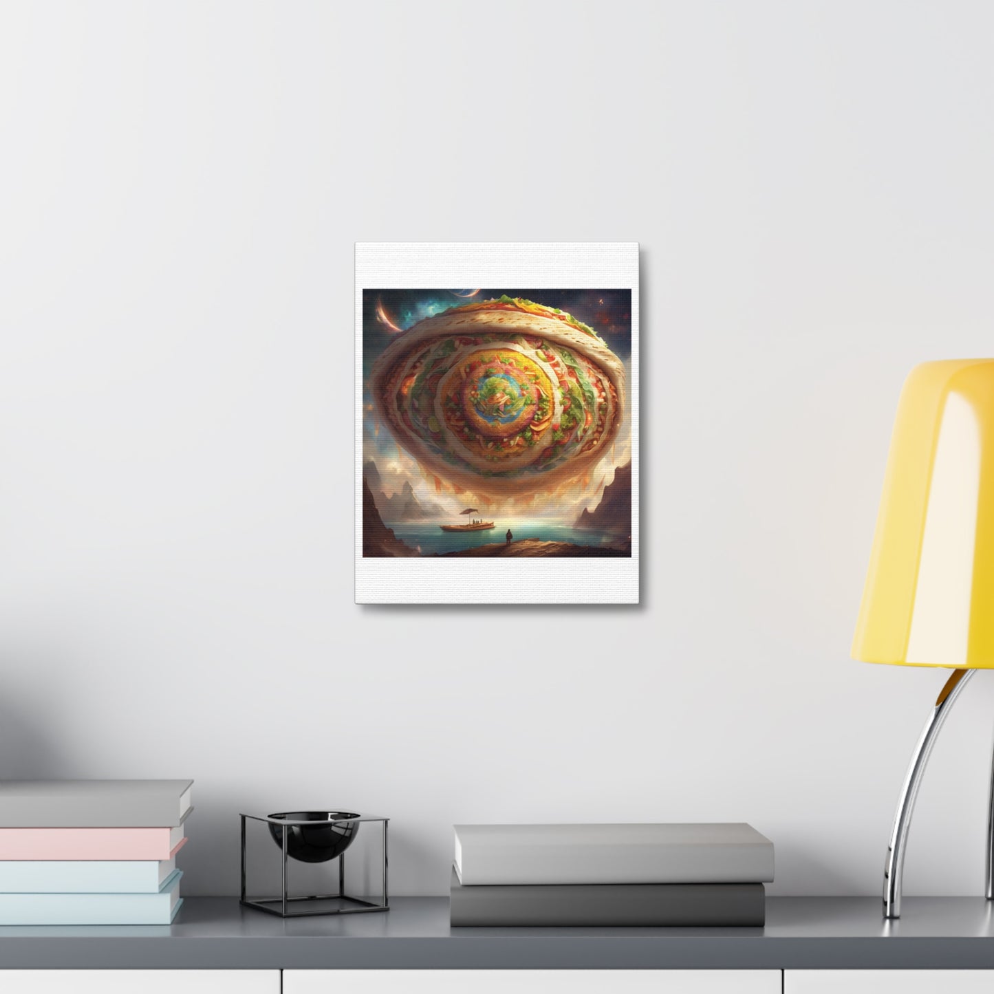 Cosmic Taco Portal Surreal Food Fantasy Art Canvas
