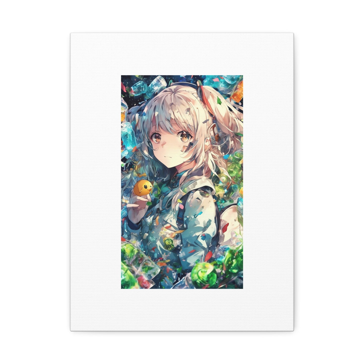 Crystal Bottle Anime Portrait Bright Room Canvas