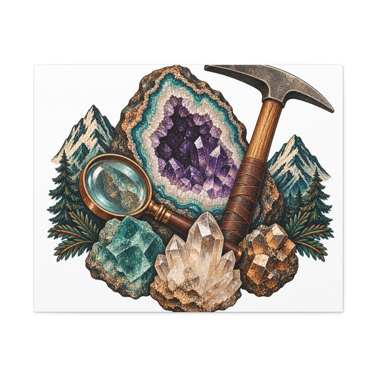 Vintage Geode and Rockhounding Field Kit Canvas