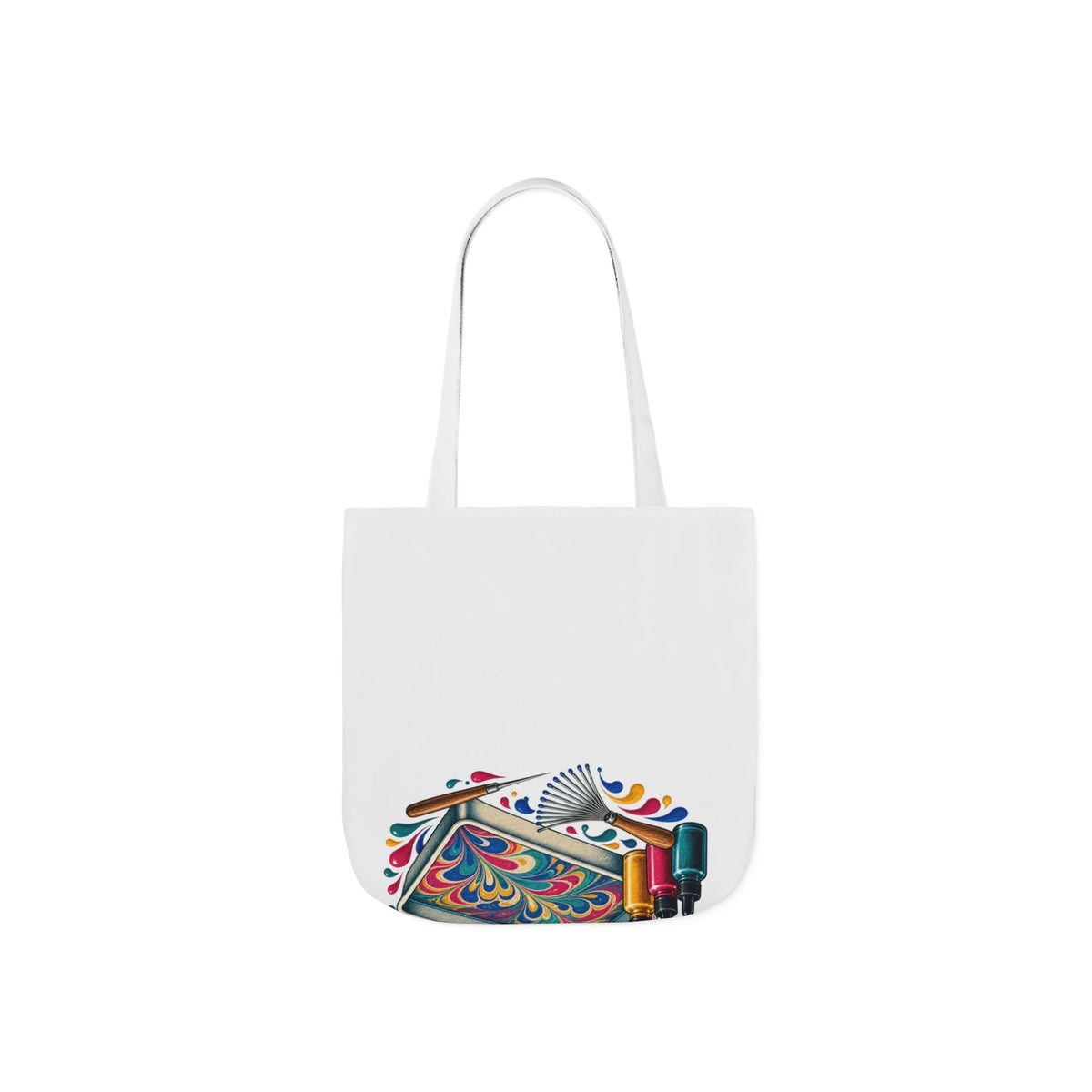 Colorful Paper Marbling Workshop Tote Bag