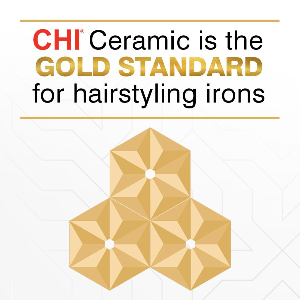 CHI Tourmaline Ceramic Hair Straightening Flat Iron | 1" Plates | Pure Pink | Professional Salon Model Hair Straightener