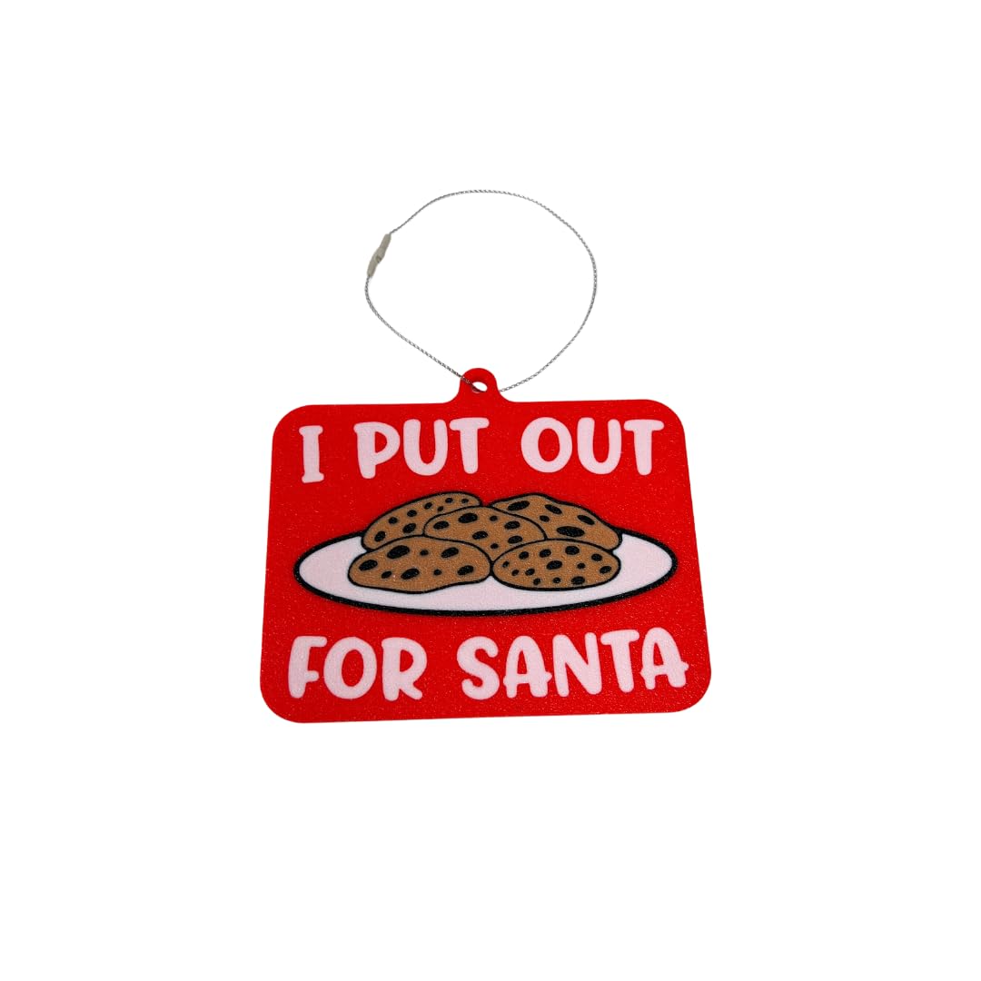 I Put Out (Cookies) for Santa Ornament | Funny Christmas Ornaments | Holiday Decor Perfect for Dirty Santa Gifts! | Made in USA