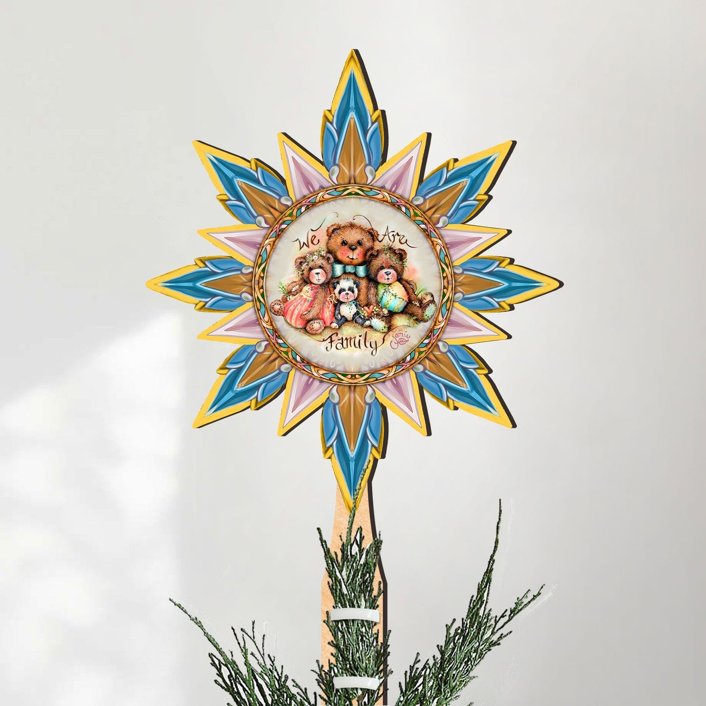 We Are the Family Tree Topper Wooden Decor by Jamie Mills-Price - Christmas Decor - 89520-MP