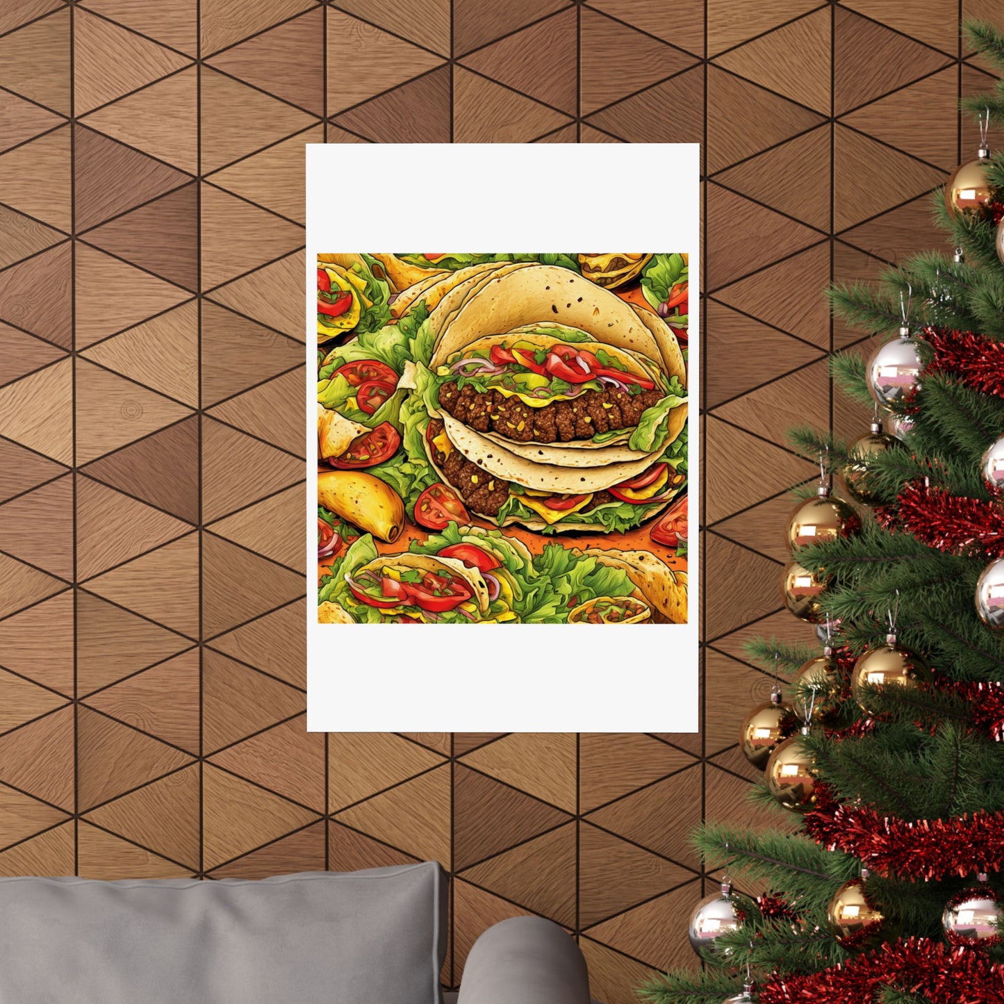 Stacked Taco Fiesta Foodie Gift Art Poster