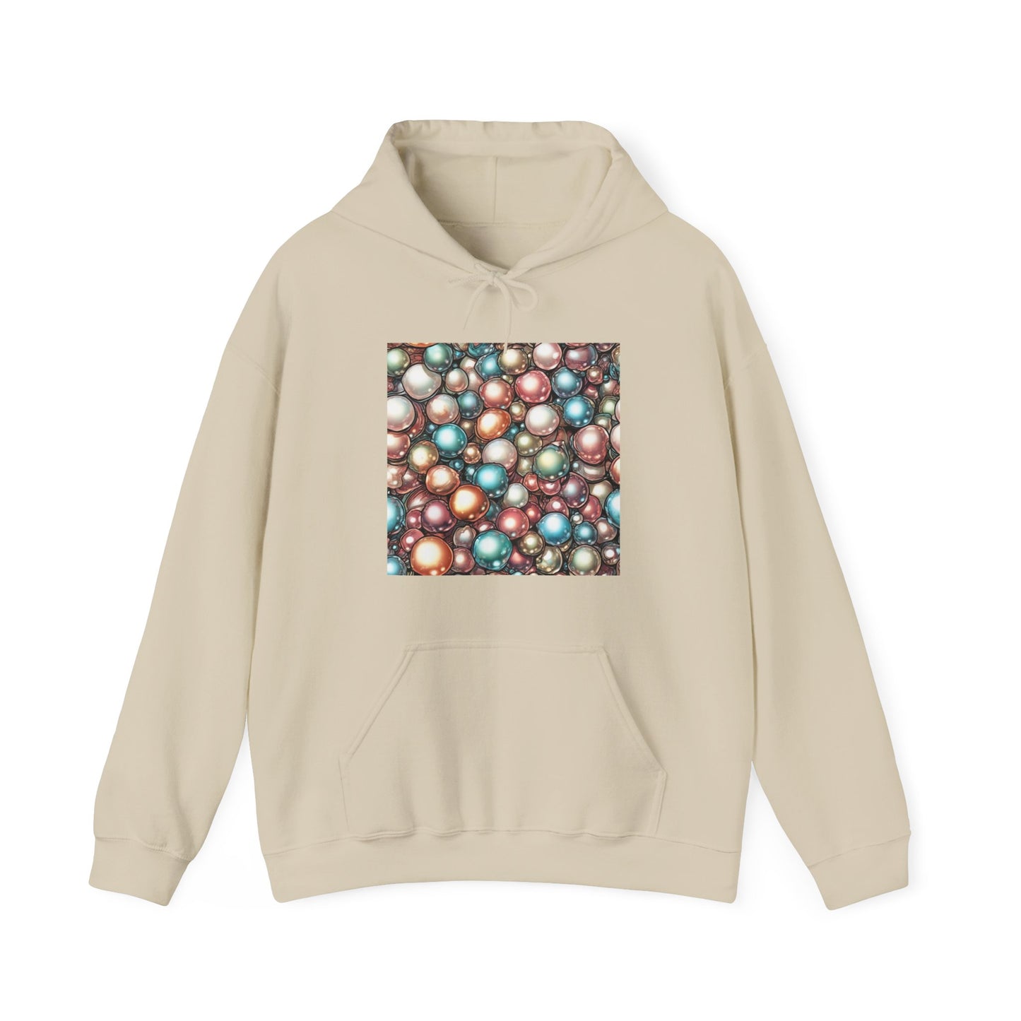 Rainbow Pearl Marble Abstract Gift Art Hoodie