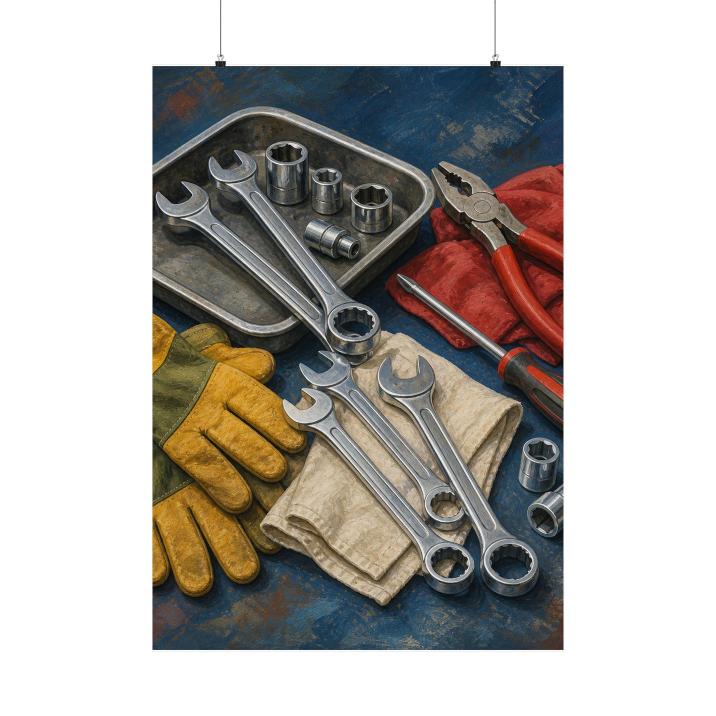 Classic Mechanic Hand Tools Art Poster