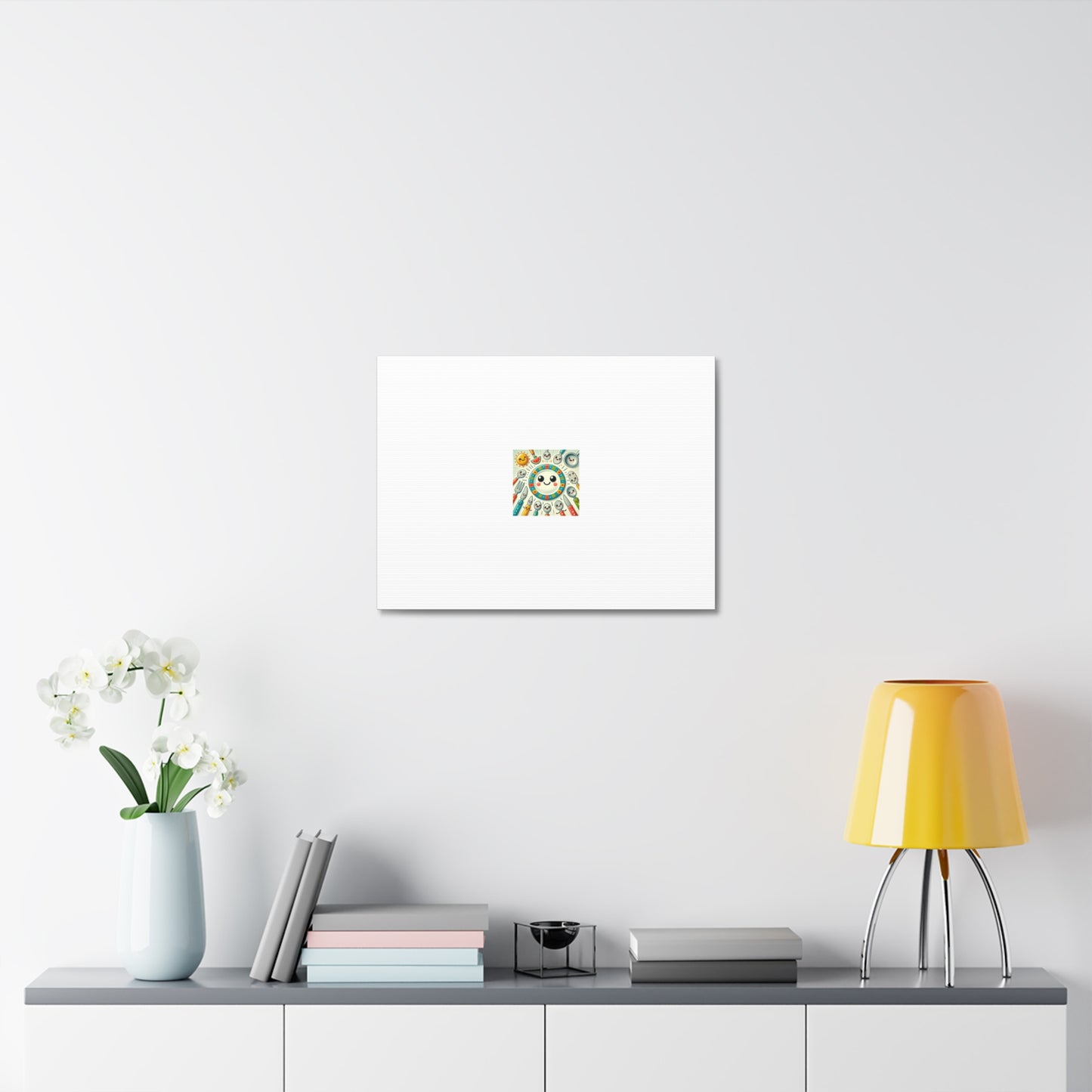 Happy Little Kitchen Club Kawaii Food Canvas Kitchen Wall Art Decor Gift