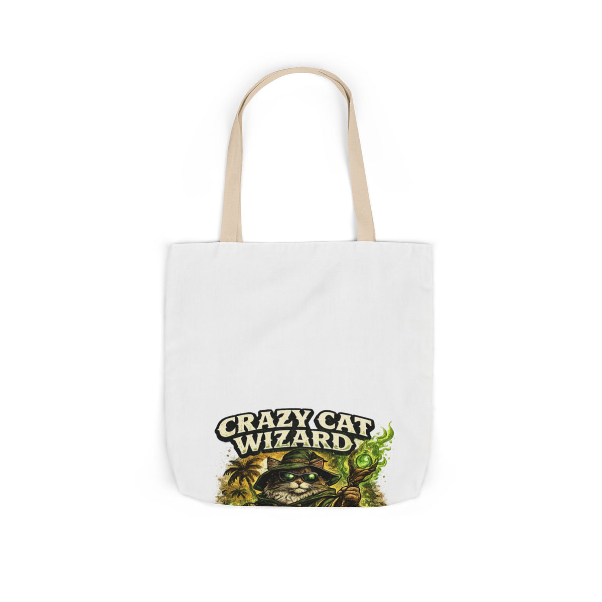 Crazy Cat Wizard Funny Fantasy Magic Tote Bag