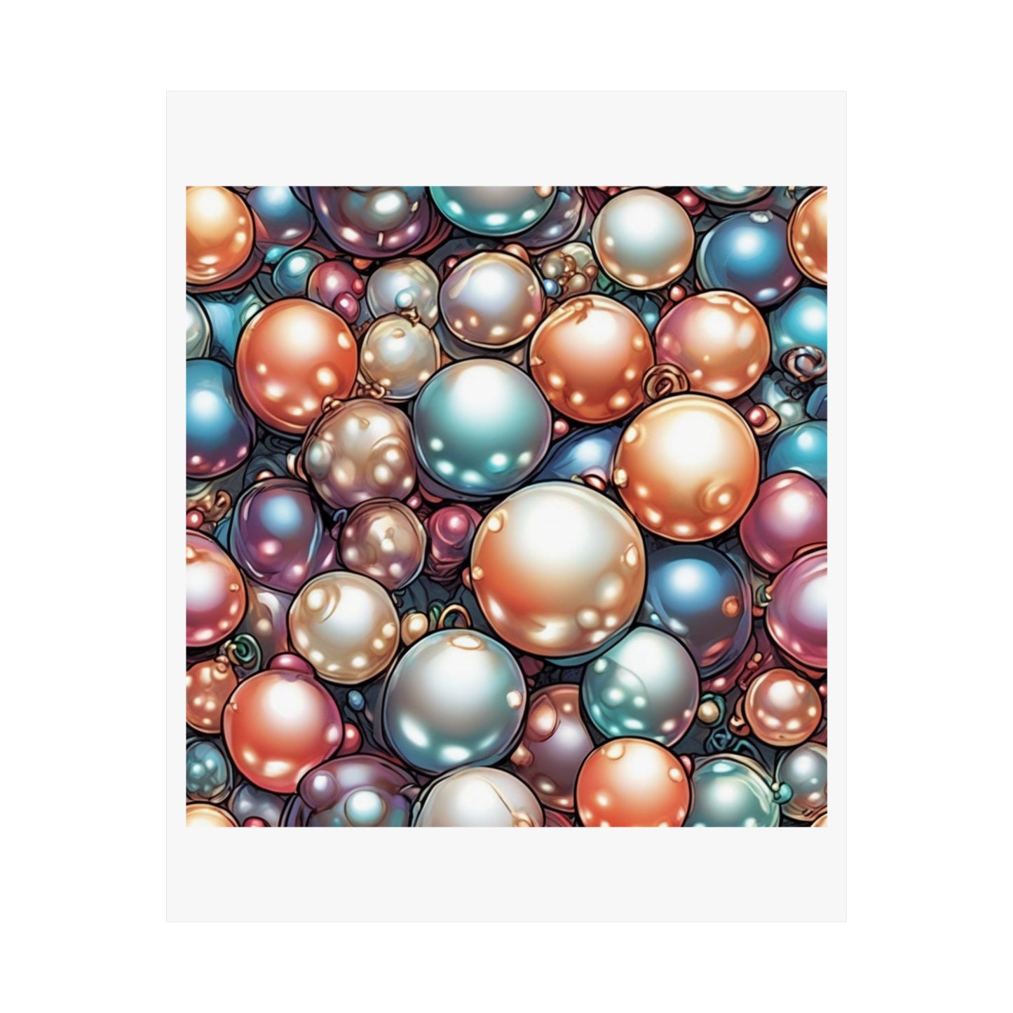 Glossy Orb Marble Abstract Gift Art Poster