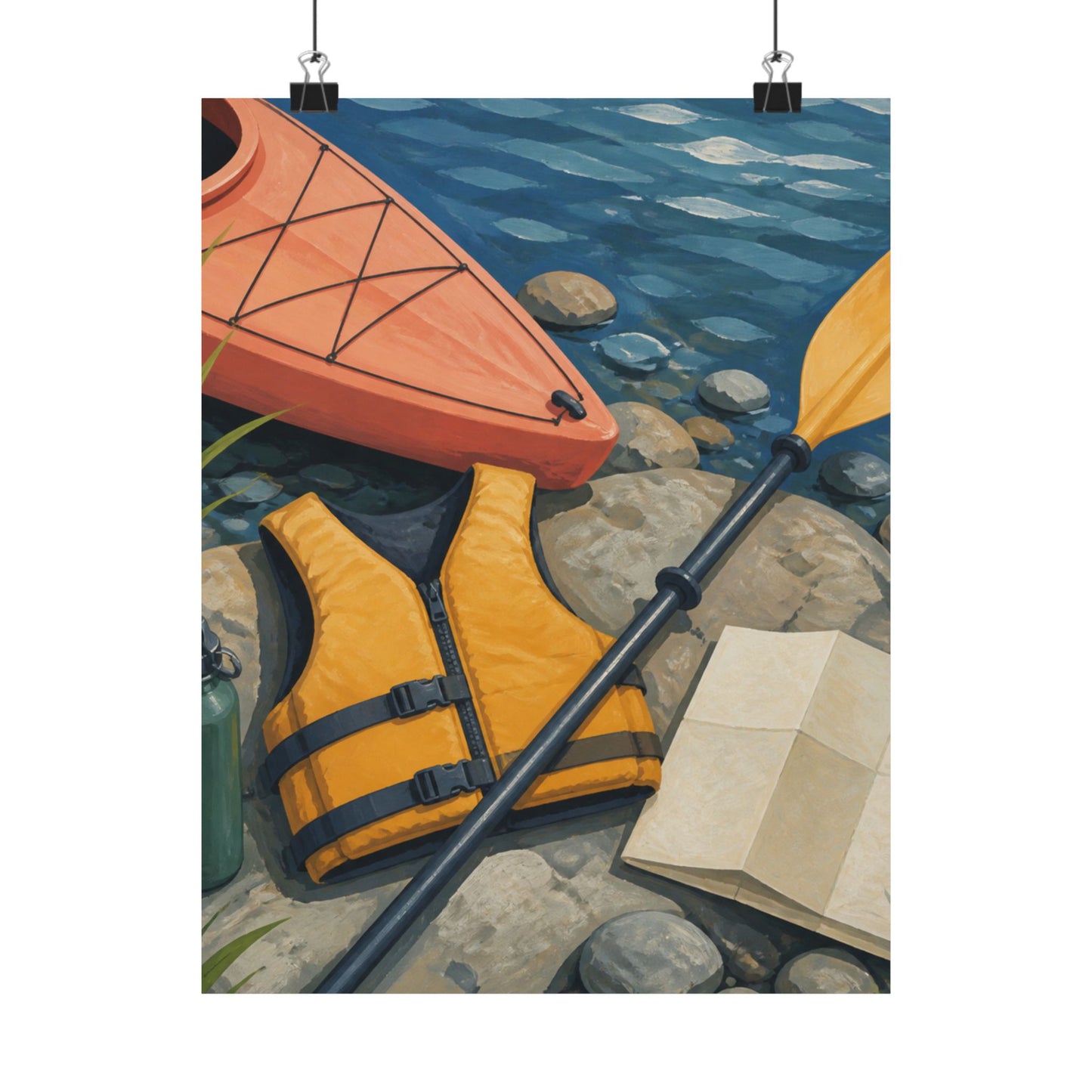 Calm Kayaking Adventure Art Poster