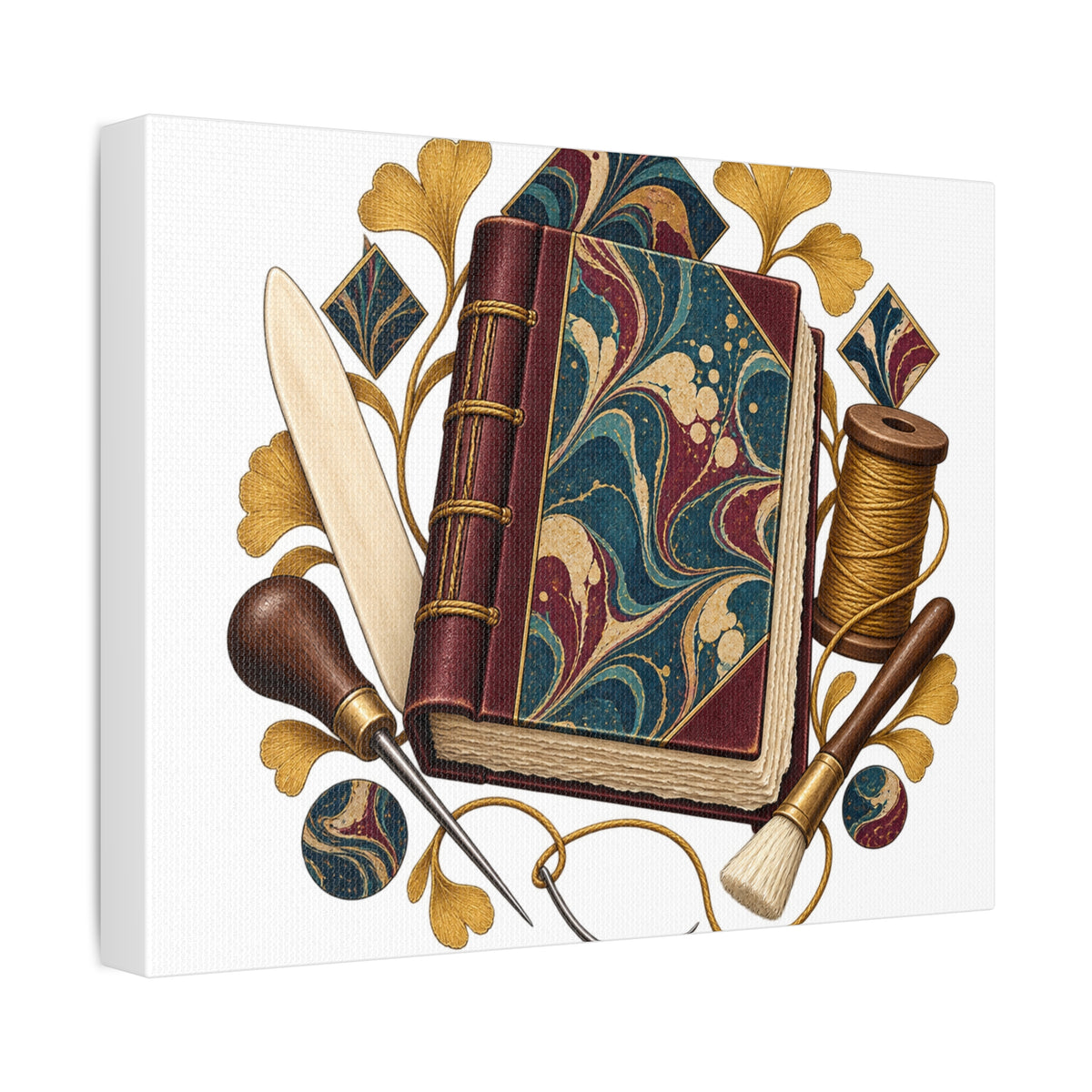 Traditional Marbled Bookbinding Workshop Canvas