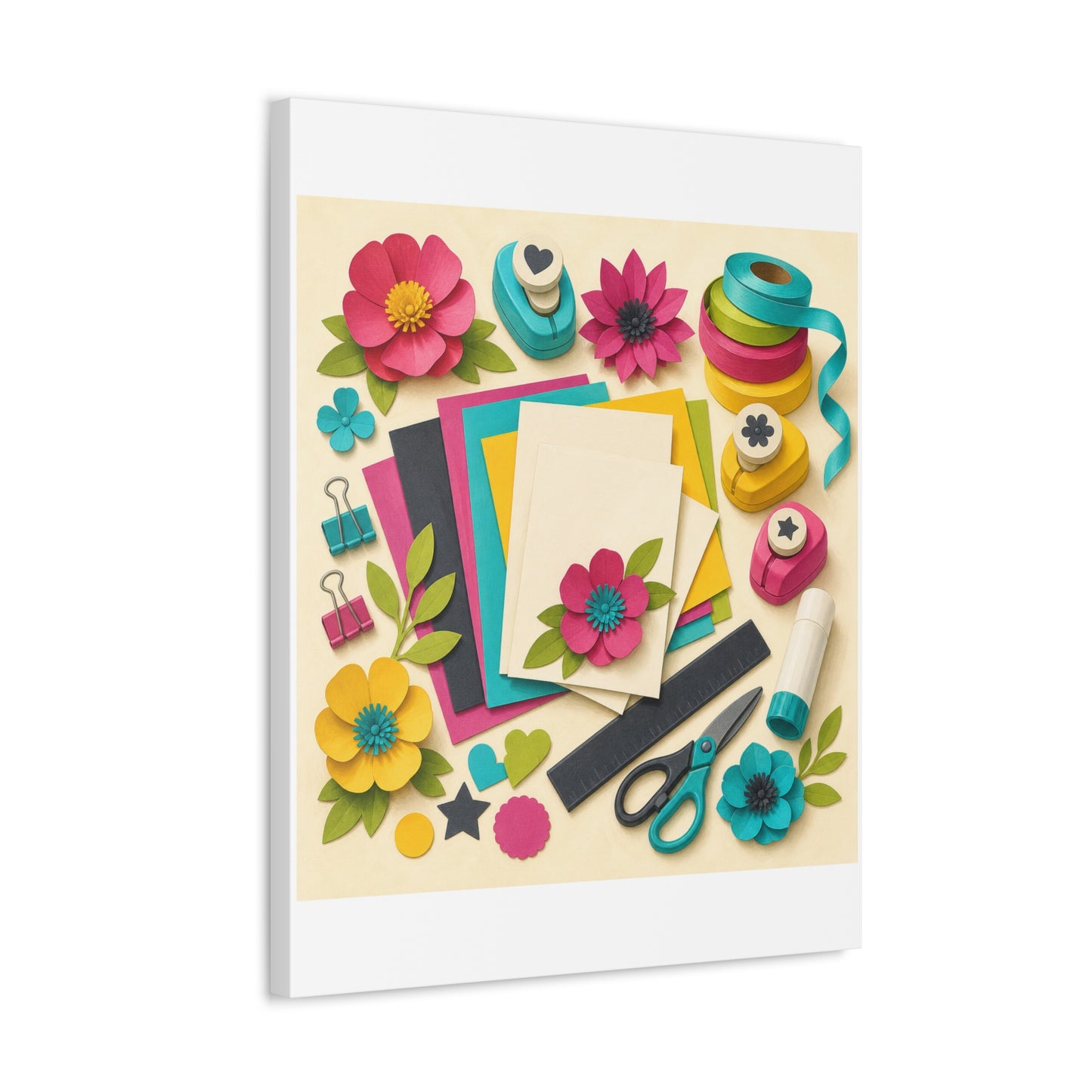 Bright Paper Crafting Hobby Canvas Art