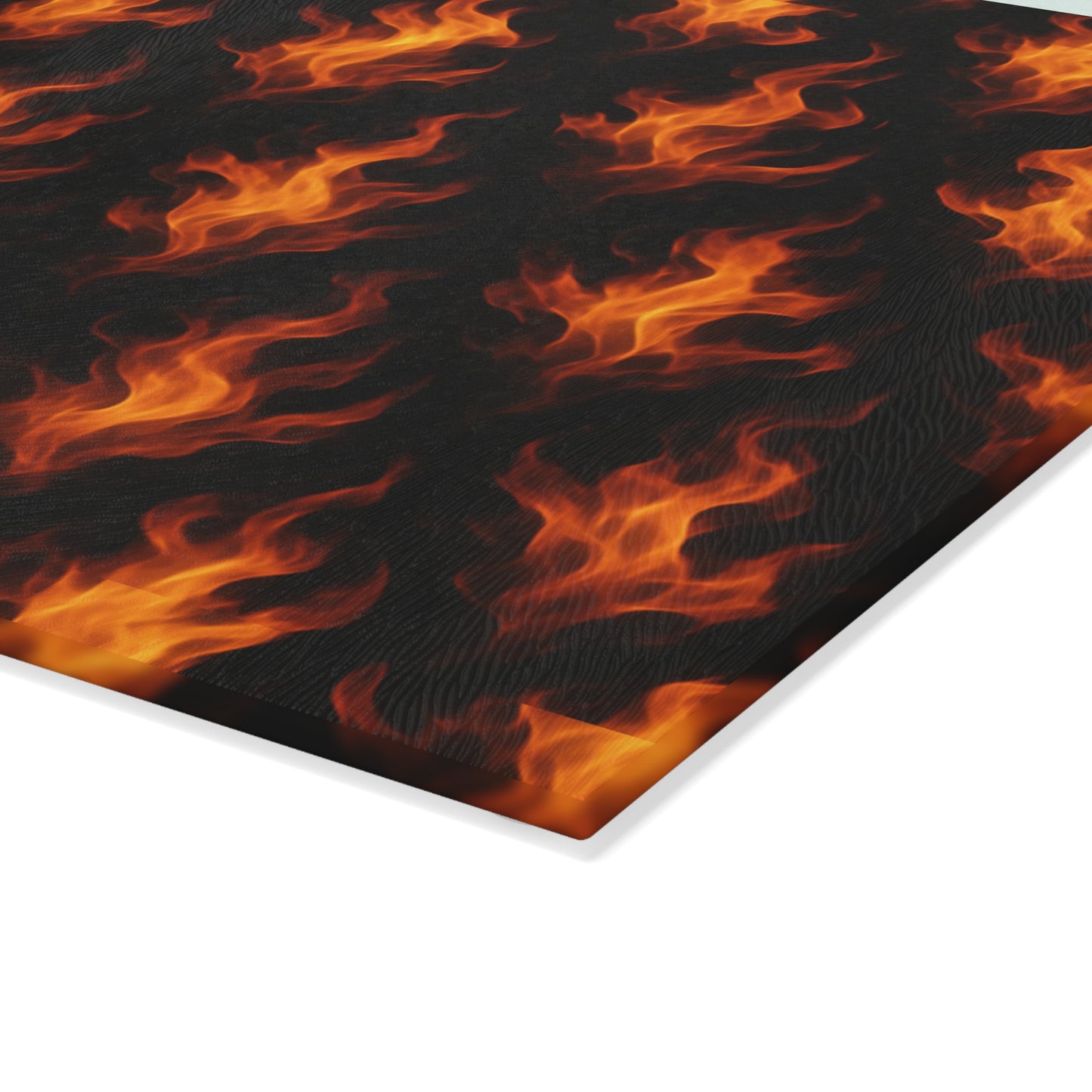 Fiery Glass Cutting Board - Kitchen Decor, Cooking Accessory, Gift for Chefs, BBQ Enthusiasts, Housewarming Present