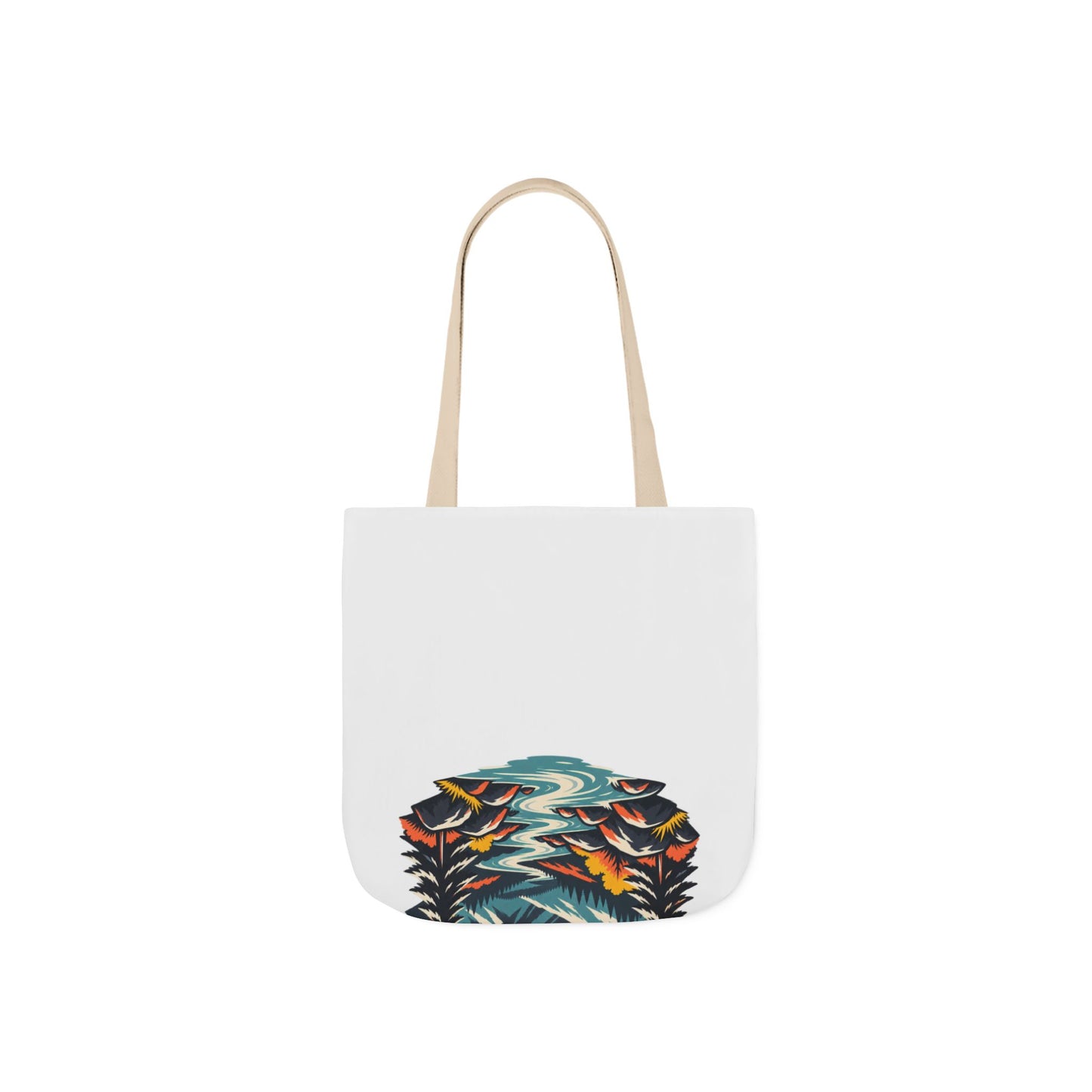 Alpine Sunrise River Mountain Adventure Tote Bag