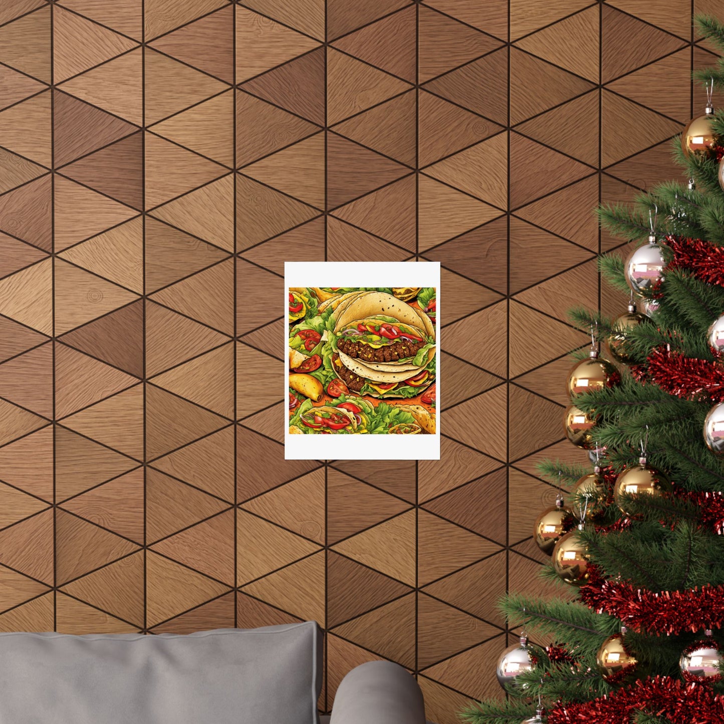 Stacked Taco Fiesta Foodie Gift Art Poster