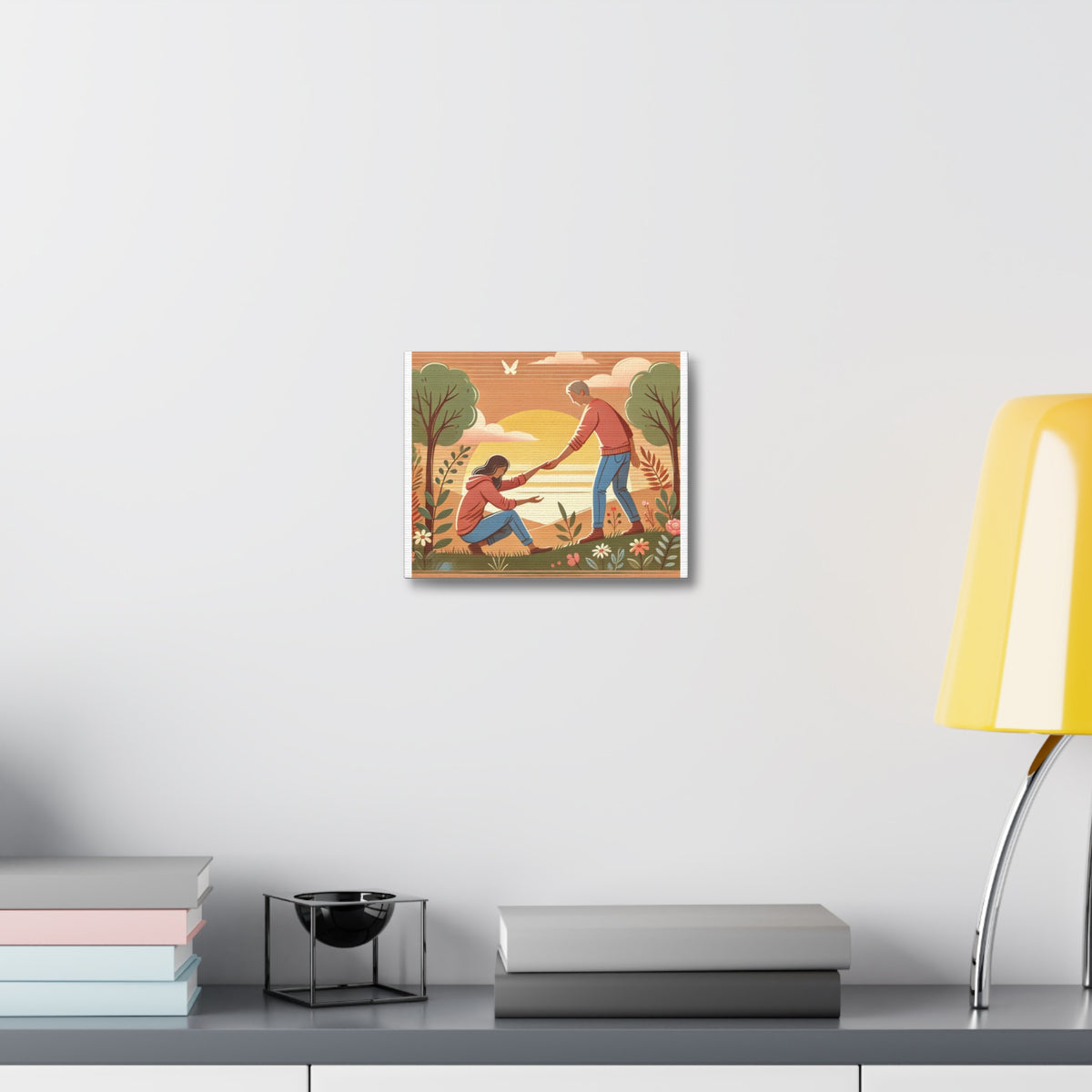 Helping Hands Sunset Garden Canvas Wall Art
