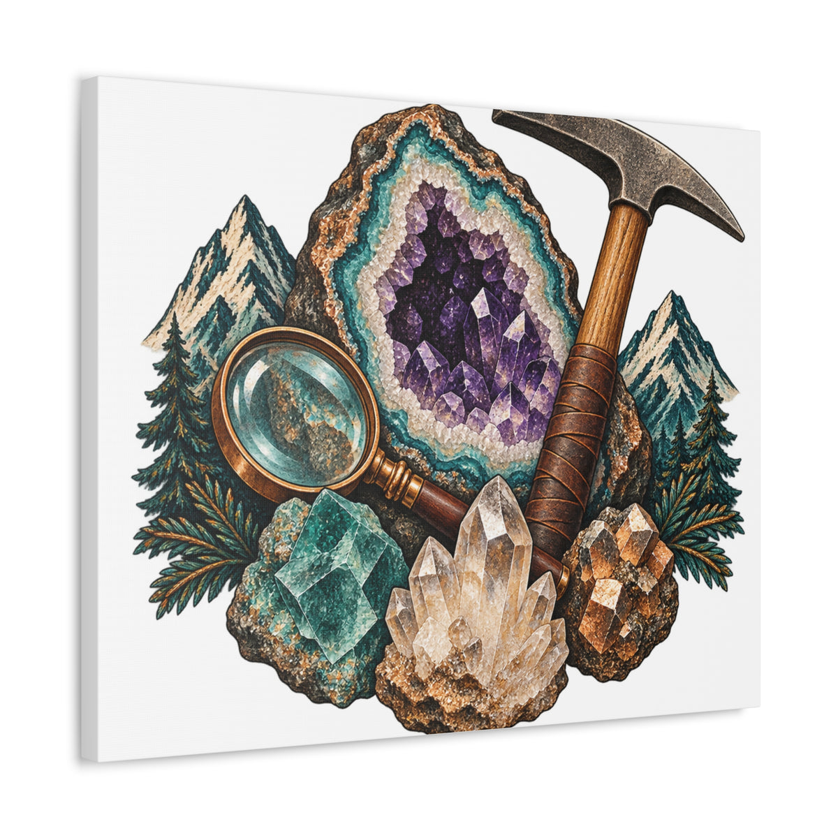 Vintage Geode and Rockhounding Field Kit Canvas