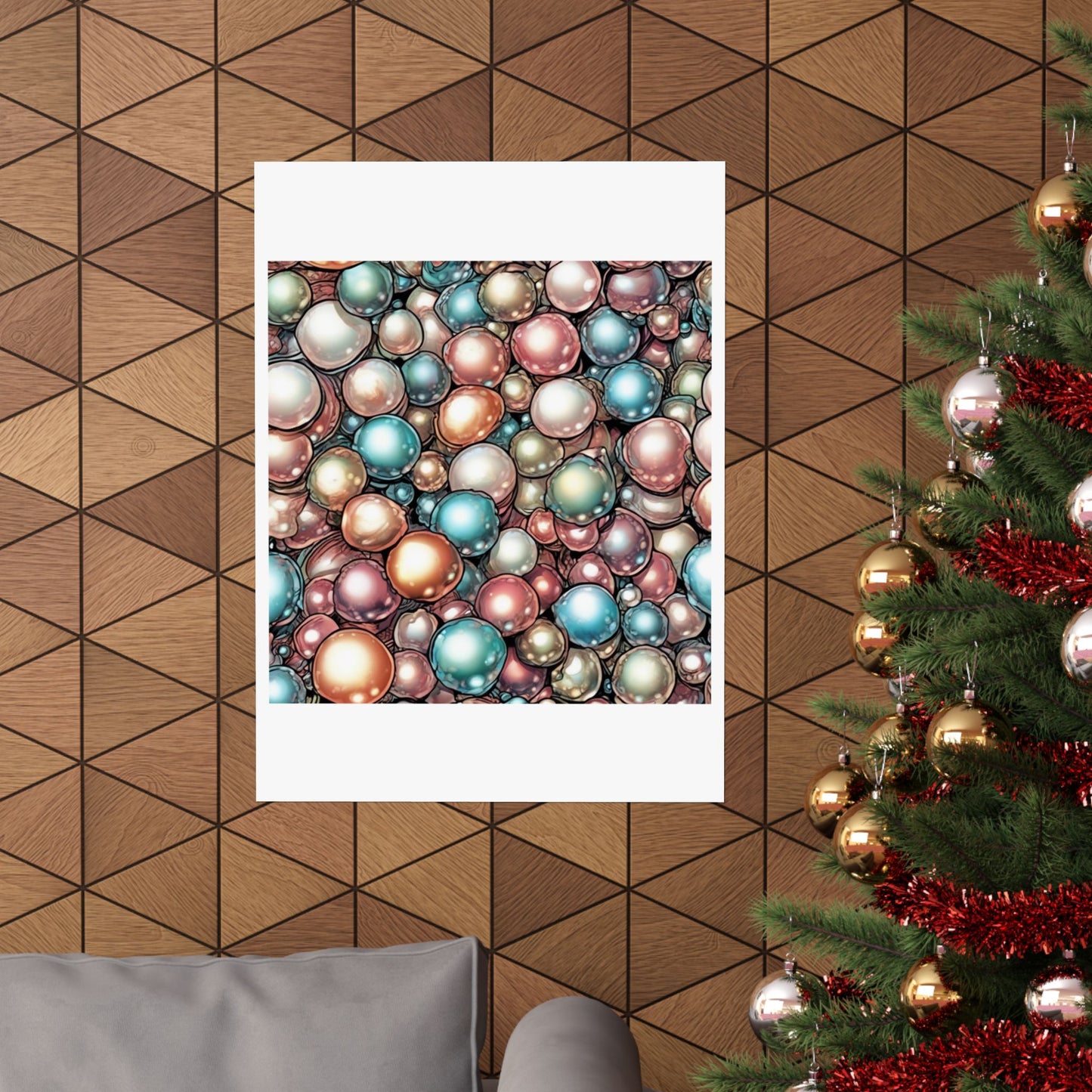 Rainbow Pearl Marble Abstract Gift Art Poster