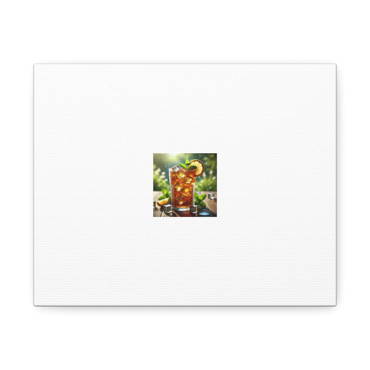 Sunlit Iced Tea Lemon Mint Kitchen Drink Canvas Wall Art