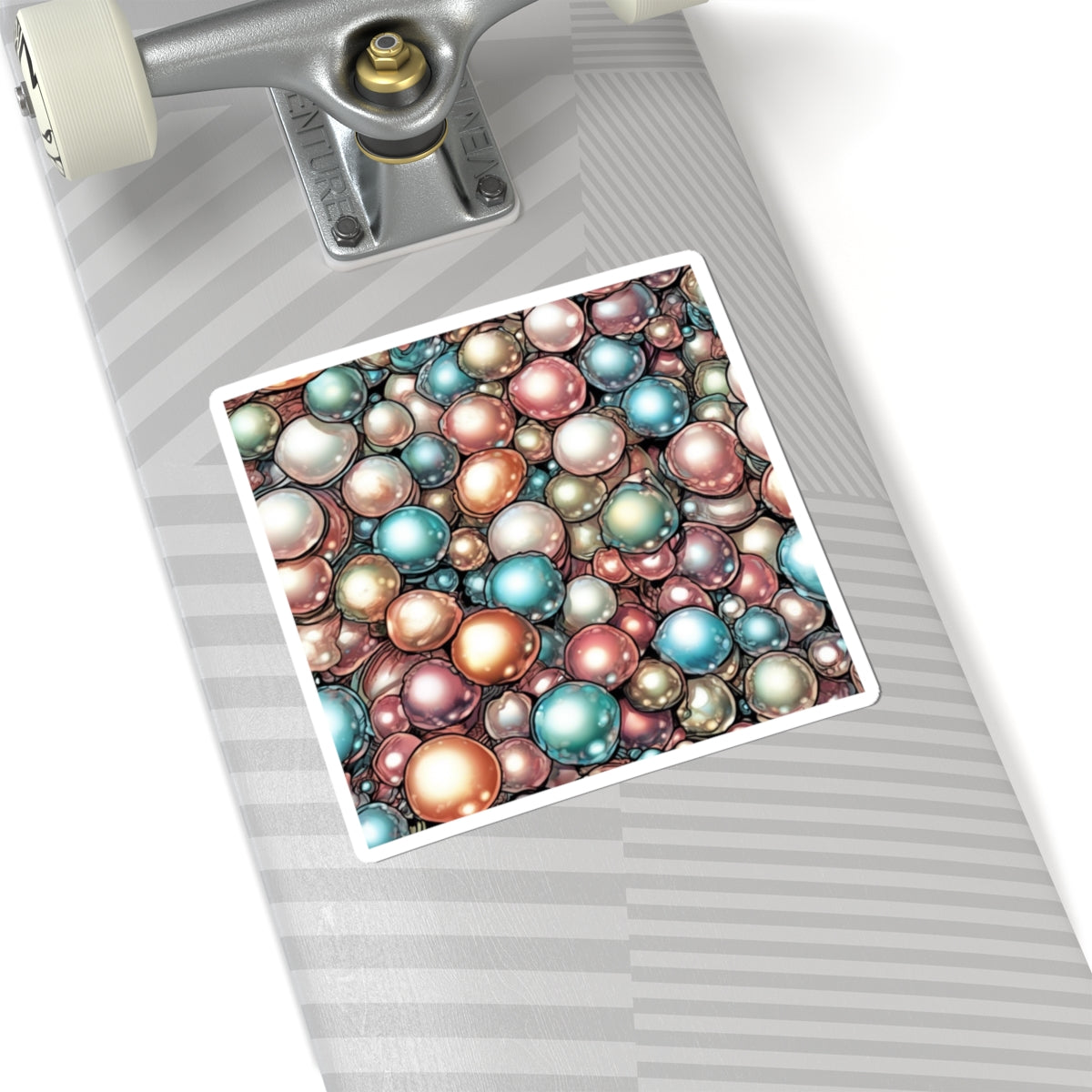 Rainbow Pearl Marble Abstract Gift Art Sticker