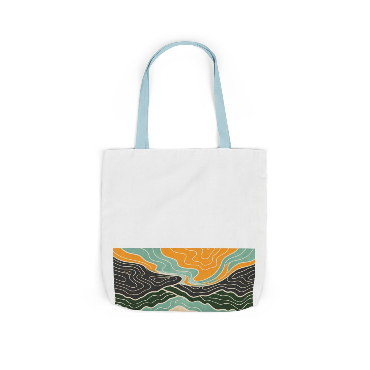 Topographic Sunrise Modern Outdoor Adventure Tote Bag