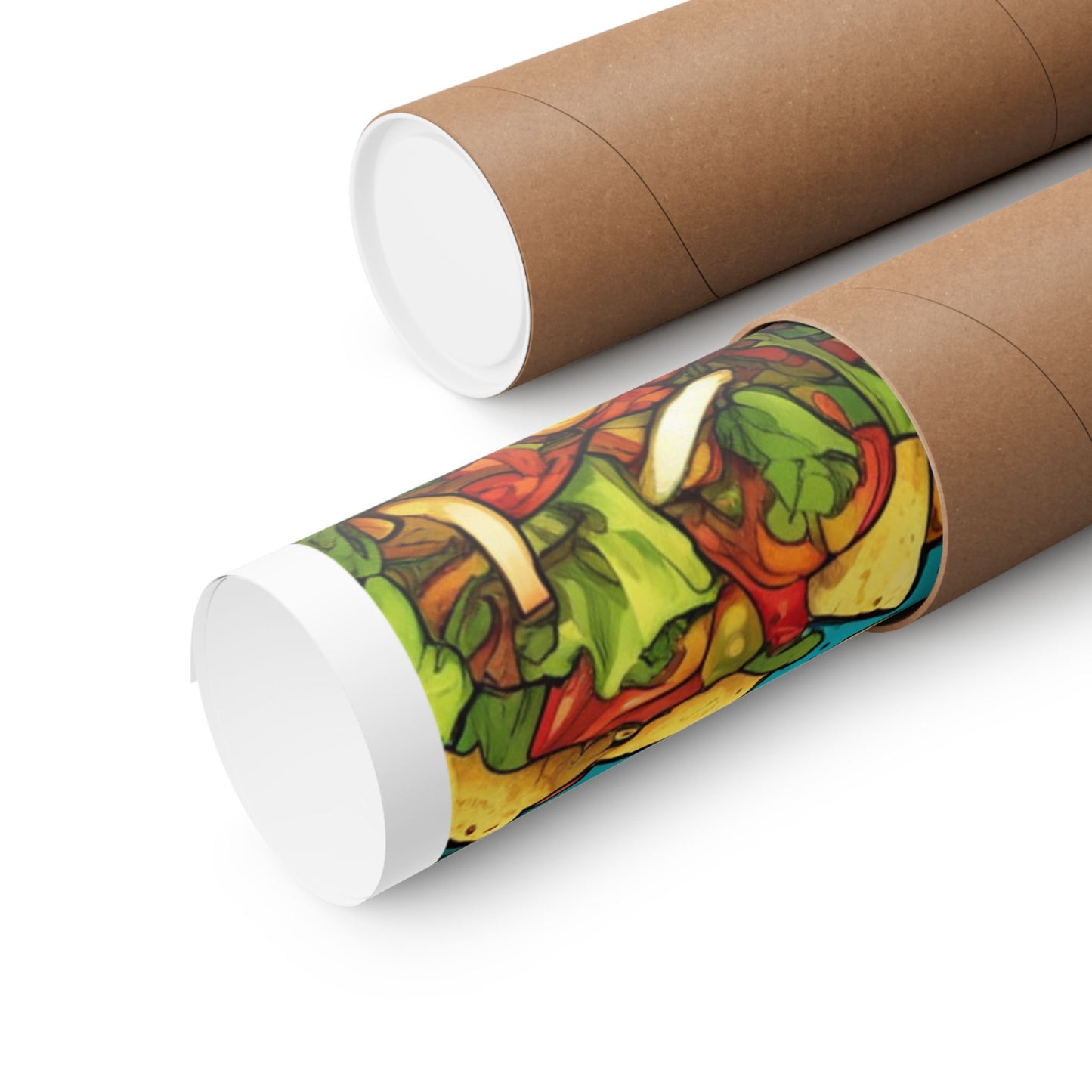 Taco Party Pattern Foodie Gift Art Poster