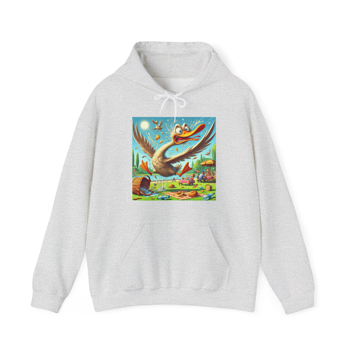 Chaotic Picnic Duck Funny Summer Adventure Hoodie