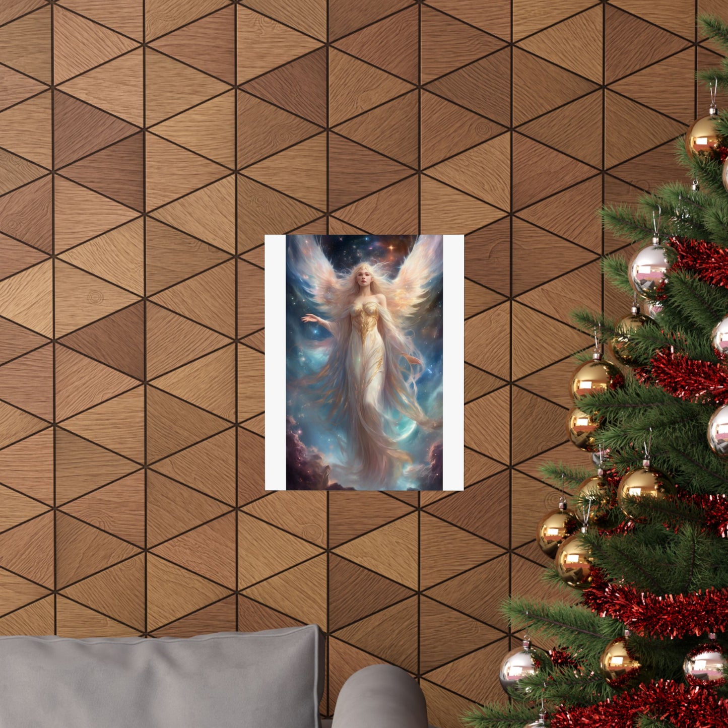 Celestial Winged Heroine Fantasy Portrait Poster