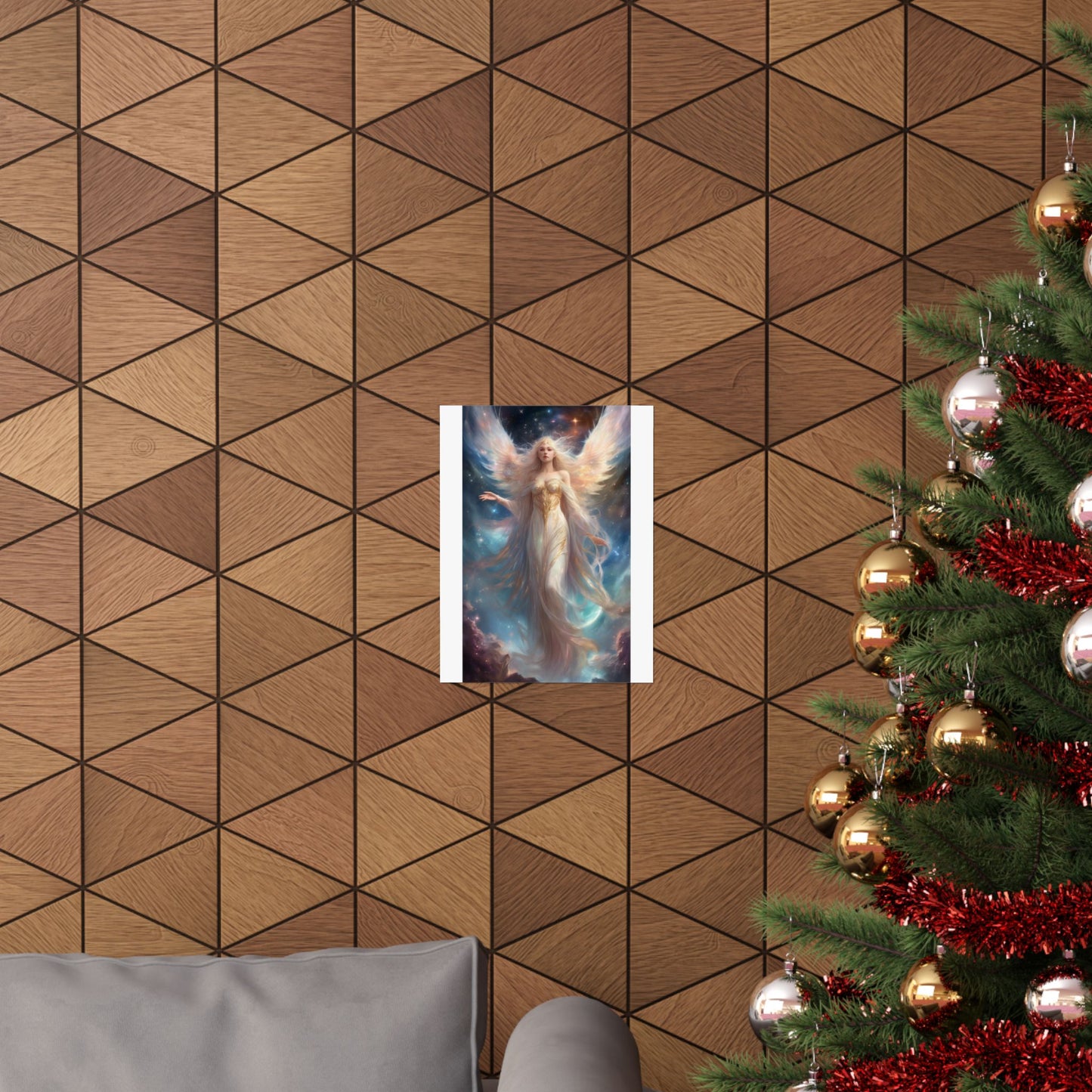 Celestial Winged Heroine Fantasy Portrait Poster