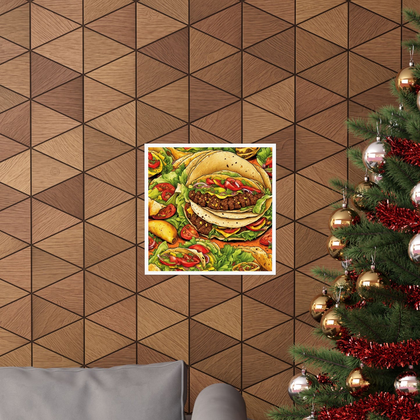 Stacked Taco Fiesta Foodie Gift Art Poster