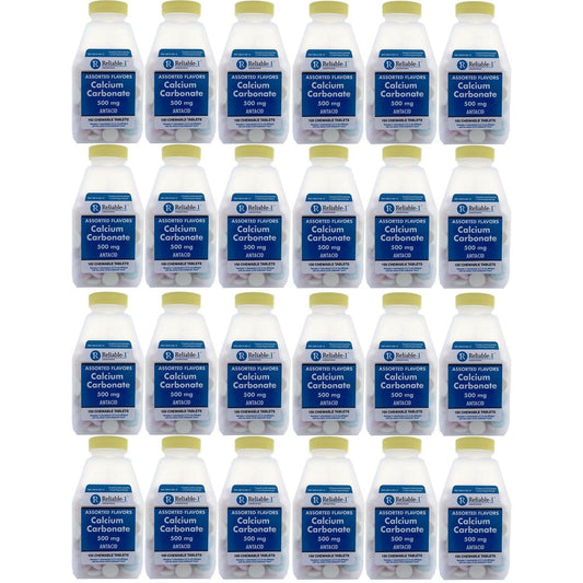 Reliable1 Calcium Carbonate 500mg- 150 Chewable Tablets Reliable 1