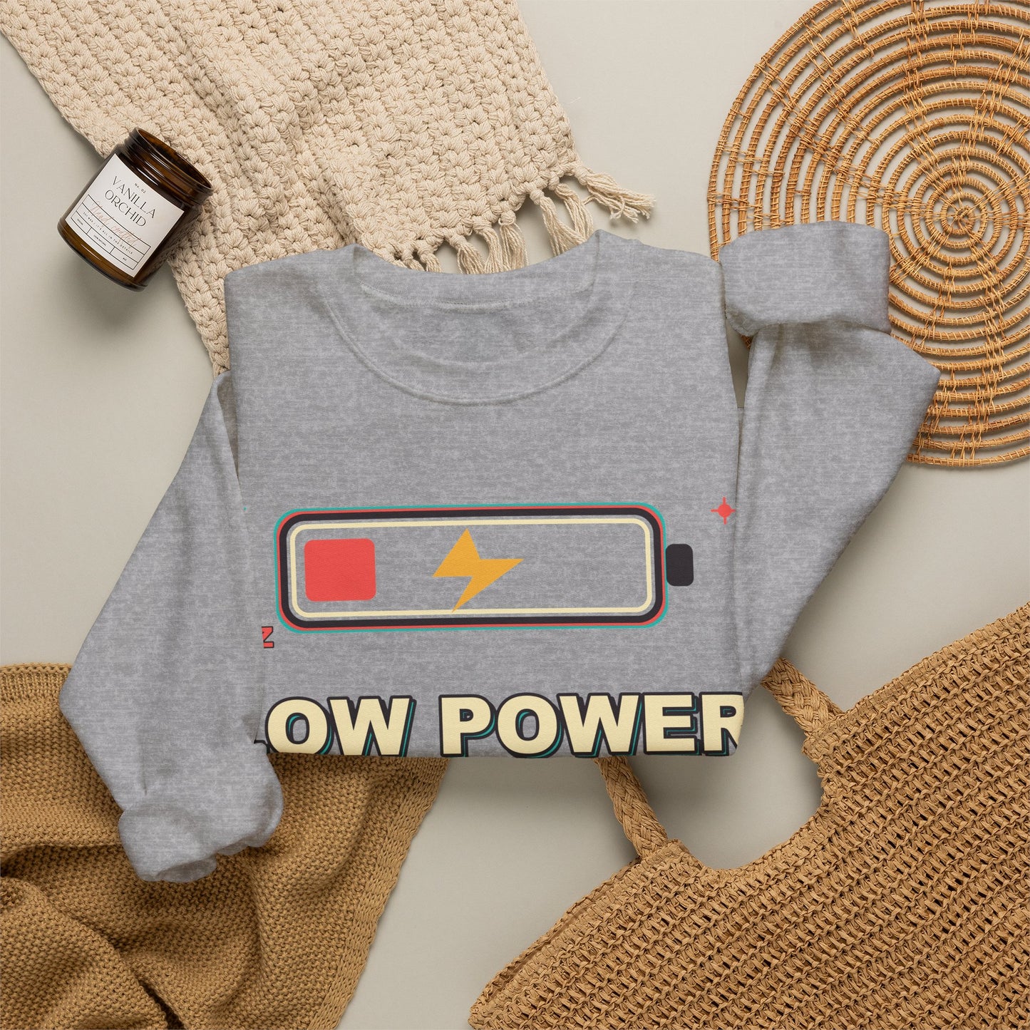 Low Power People Mode Funny Introvert Social Battery Sweatshirt