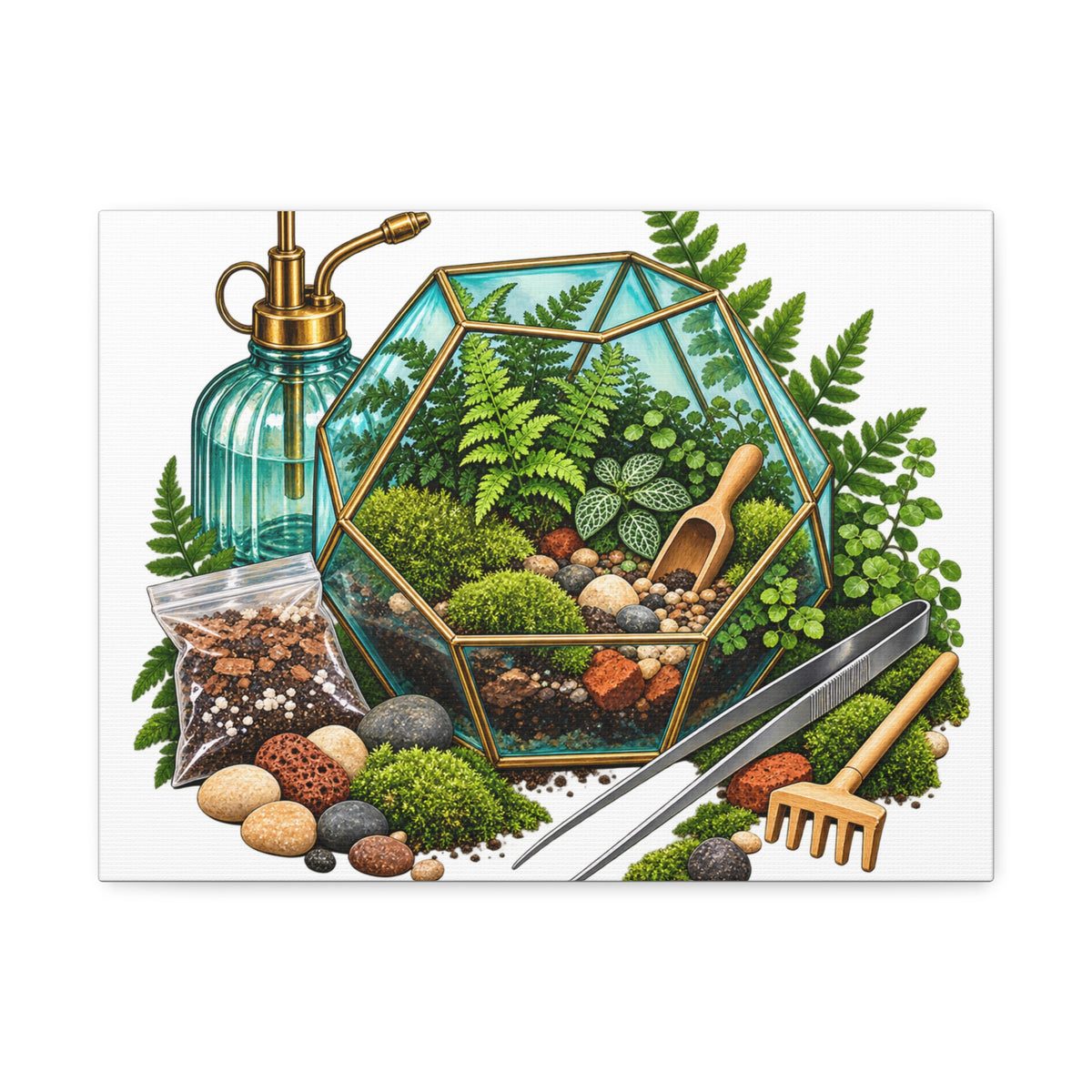 Fern Terrarium Building Workshop Canvas