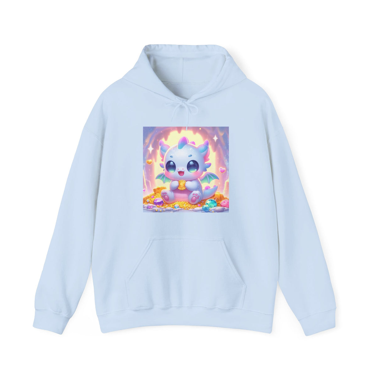 Pastel Treasure Dragon Kawaii Fantasy Hoodie