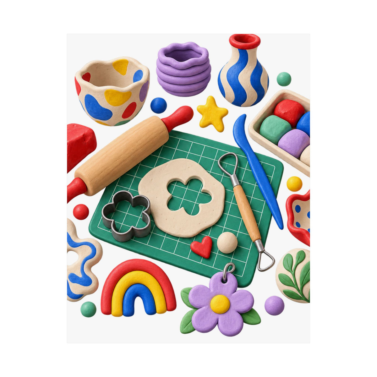 Miniature Clay Sculpting Workshop Poster