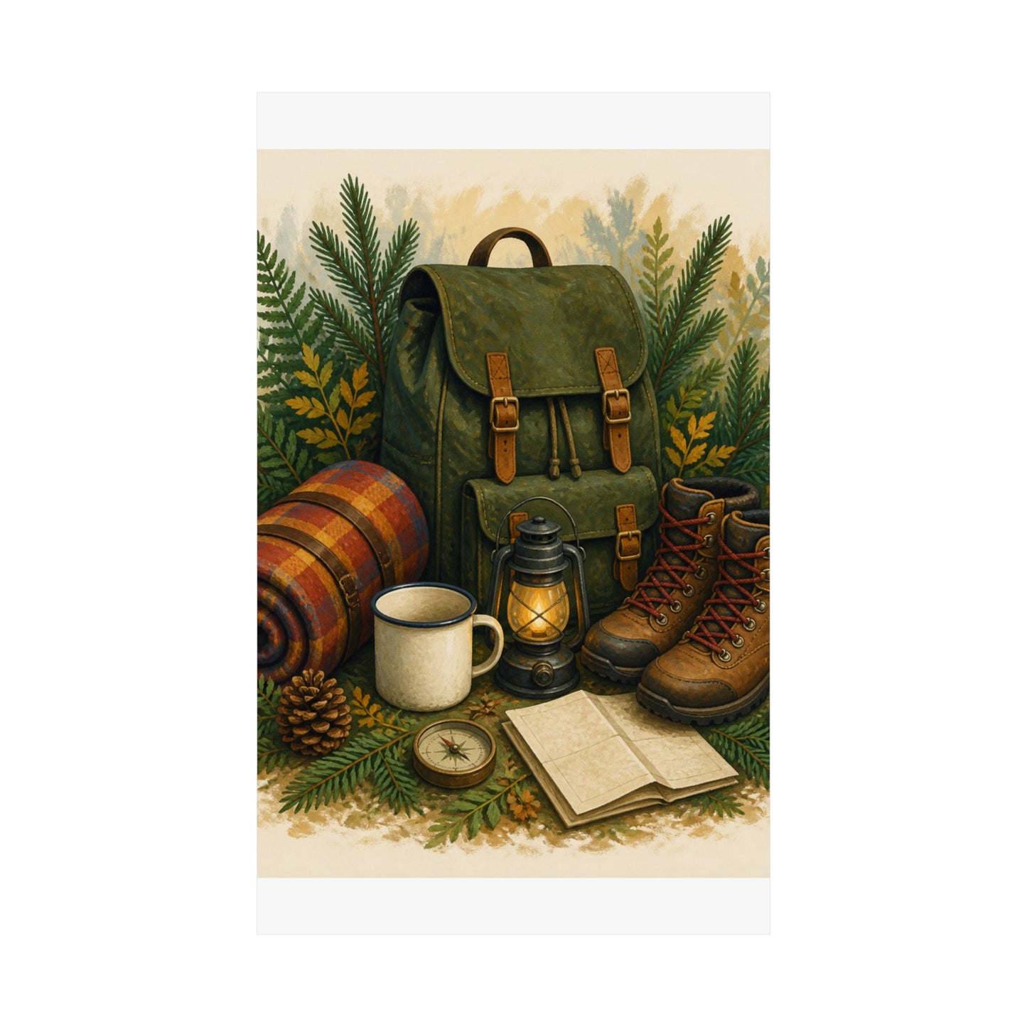 Generic Camping Gear Outdoor Adventure Poster