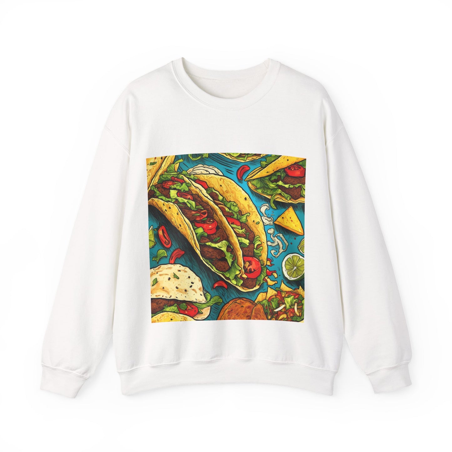 Taco Party Pattern Foodie Gift Art Sweatshirt
