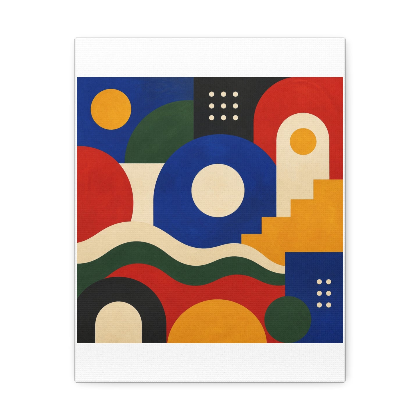 Bold Geometric Balance Abstract Art Canvas Art